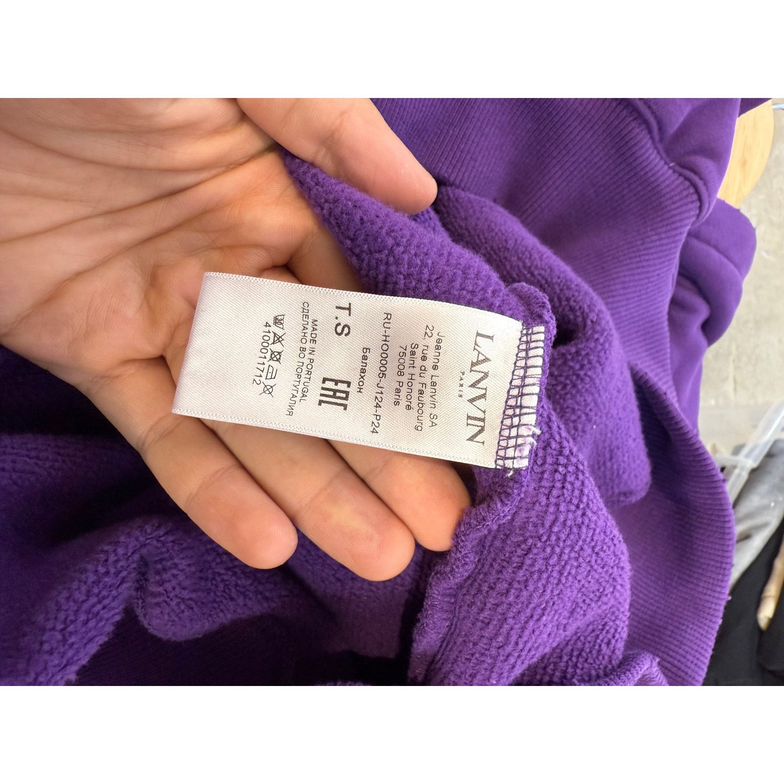 Lanvin Lanvin Hoodie Purple Used Small (Fits Big) Size US S / EU 44-46 / 1 - 6 Thumbnail