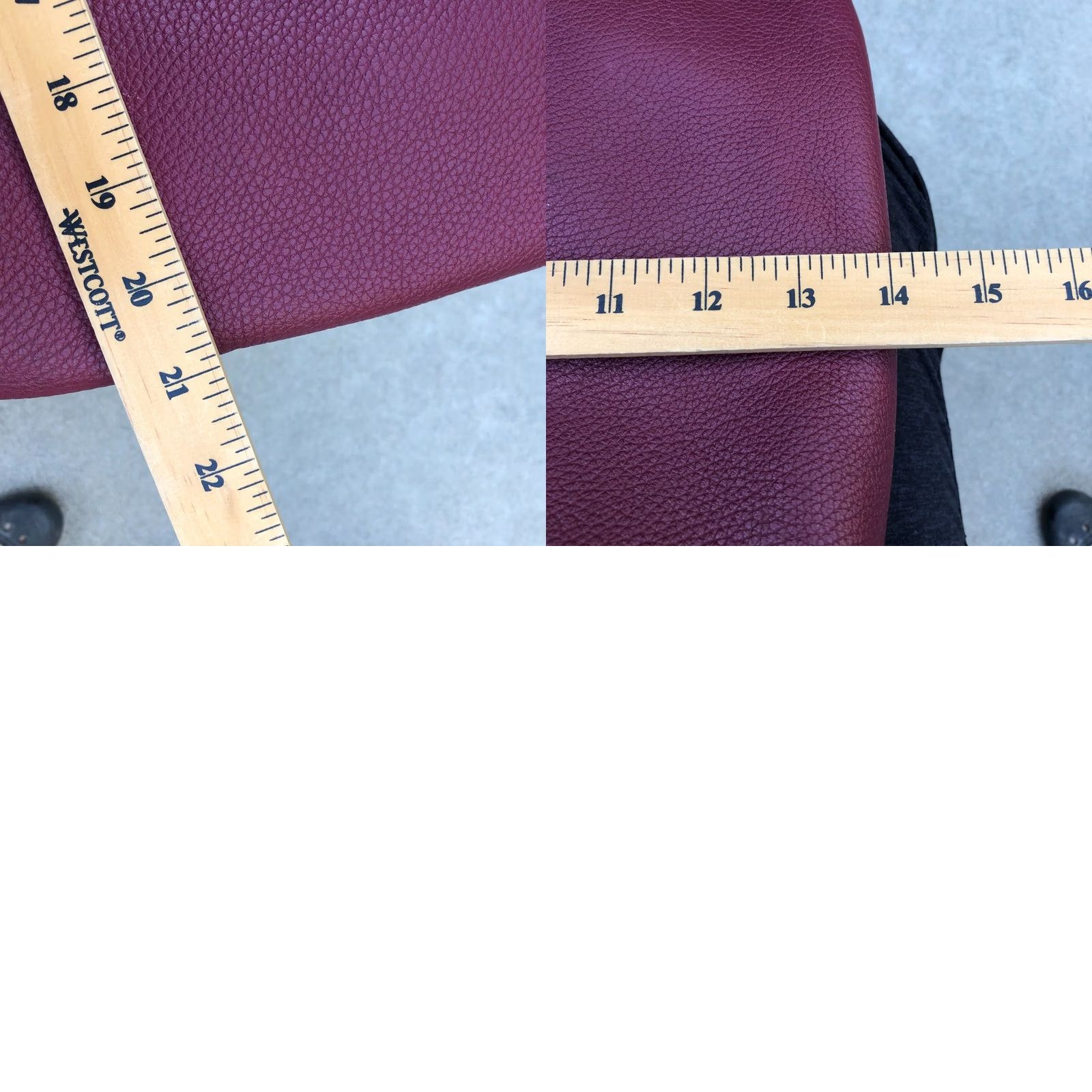 Vintage ANNABEL INGALL Large Isabella Tote Bag Purse Women's Designer Shoulder Burgundy Tote Bag Women 14" W 21" H 4" D Leather N/A Size ONE SIZE - 10 Thumbnail