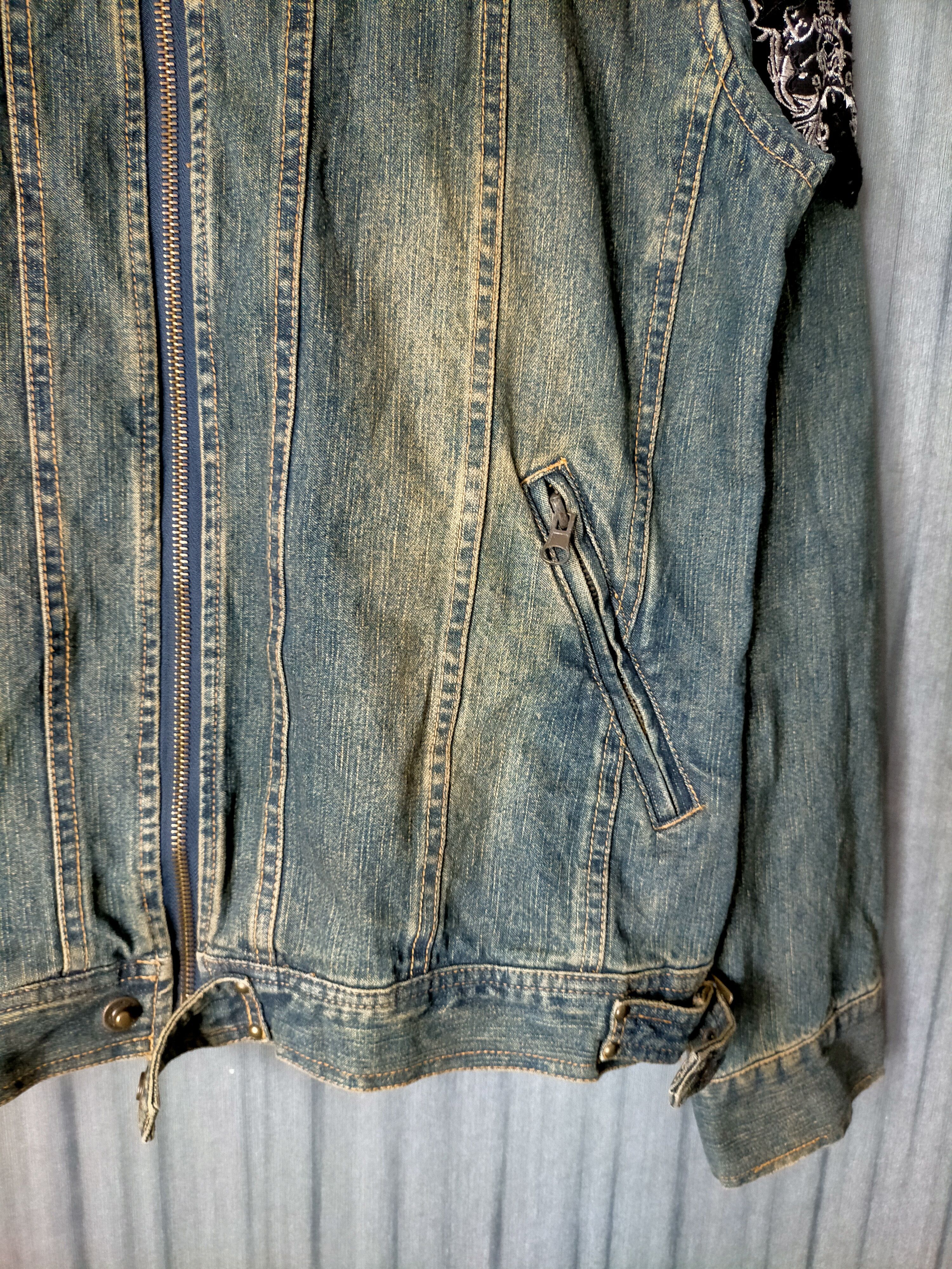 In The Attic In the Attic Denim Jacket Zipped Punk Style Size US L / EU 52-54 / 3 - 7 Thumbnail
