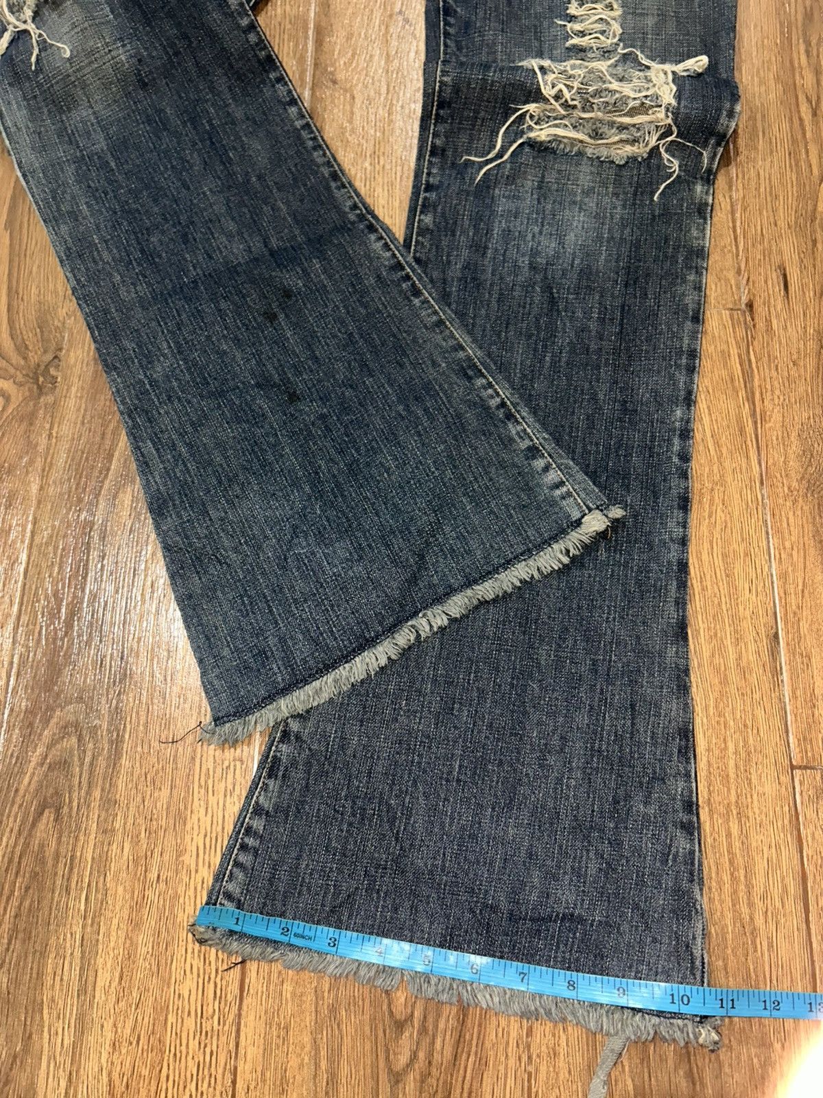 Tornado Mart Dolce & Gabbana D&G Distressed Flared Denim Jeans Size 34" / US 12 / IT 48 - 22 Thumbnail