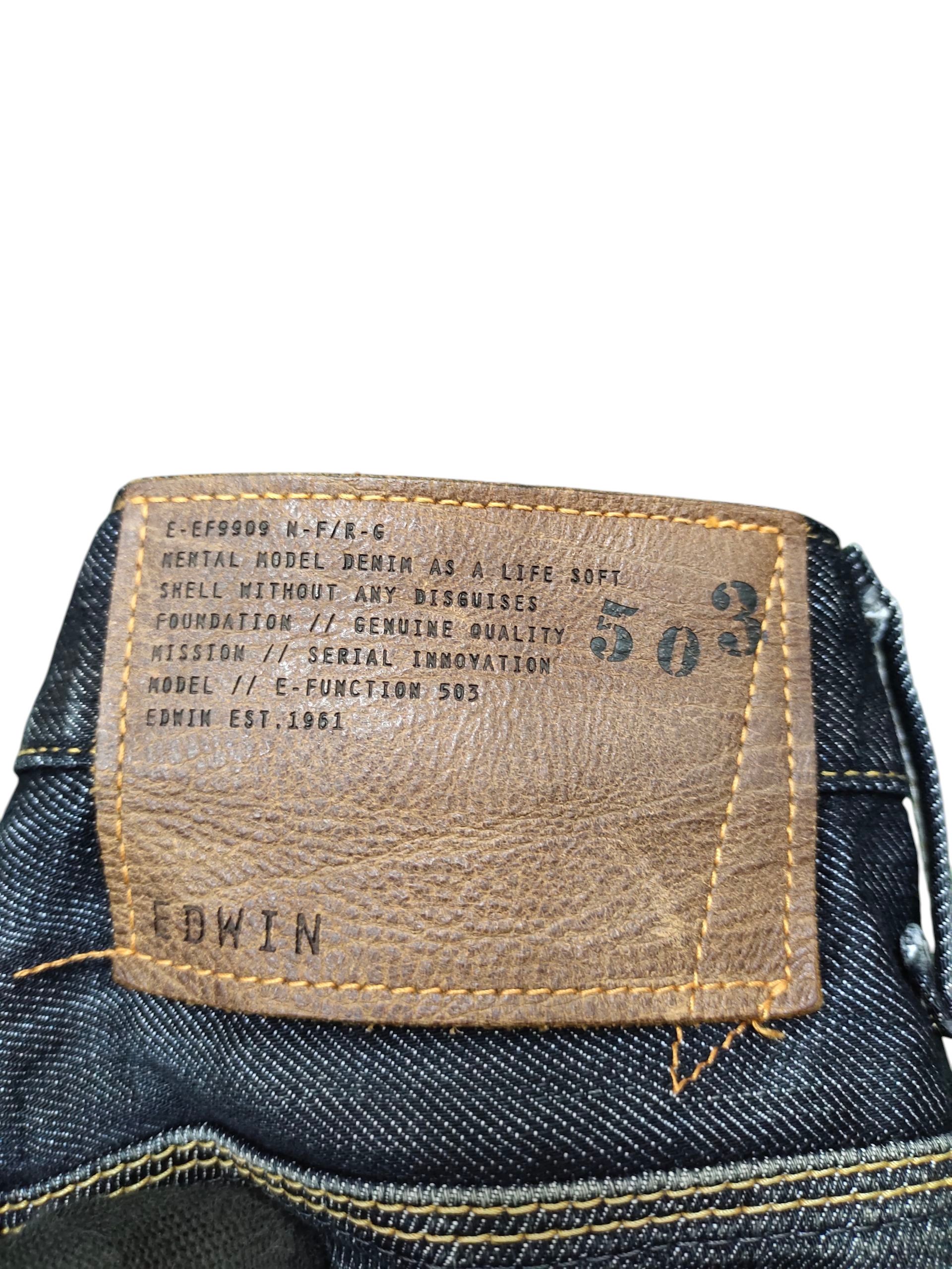If Six Was Nine Vintage Edwin Function Distressed Denim Jeans Size US 31 - 12 Thumbnail