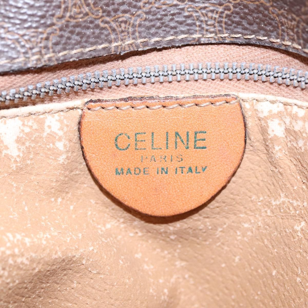 Celine CELINE Macadam Canvas Shoulder Bag Pvc Leather Brown Gold Size ONE SIZE - 9 Thumbnail