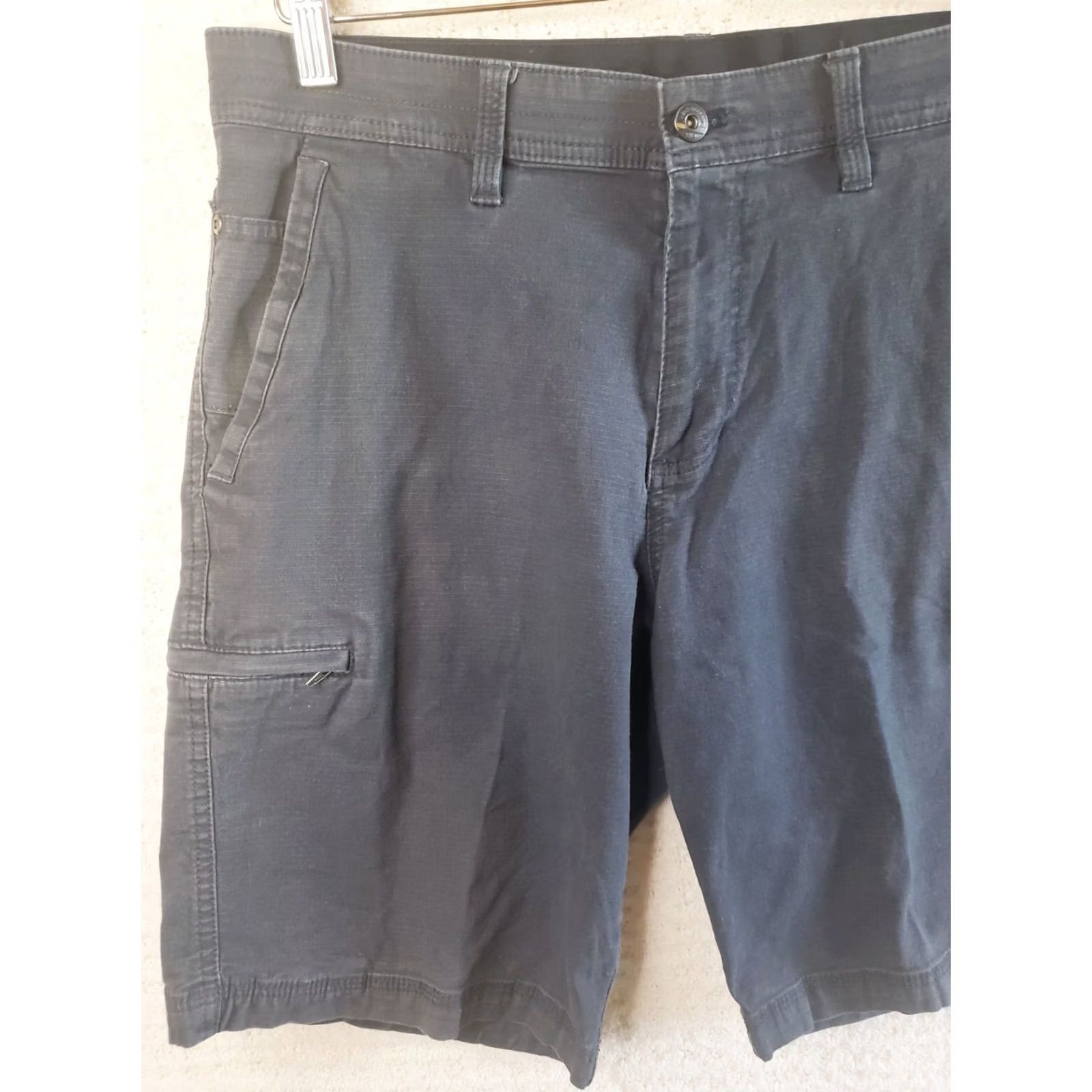 Weatherproof Weatherproof Men's Shorts Utility Flex Waistband 32x10 Gray Ripstop Casual Cotton Spandex Size US 32 / EU 48 - 2 Thumbnail