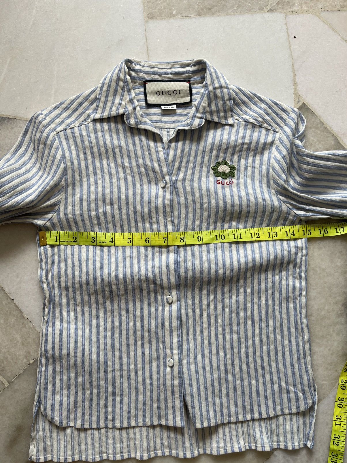 Gucci Gucci Stripe Shirt With Logo Embroidery #99 Size XS / US 0-2 / IT 36-38 - 8 Thumbnail