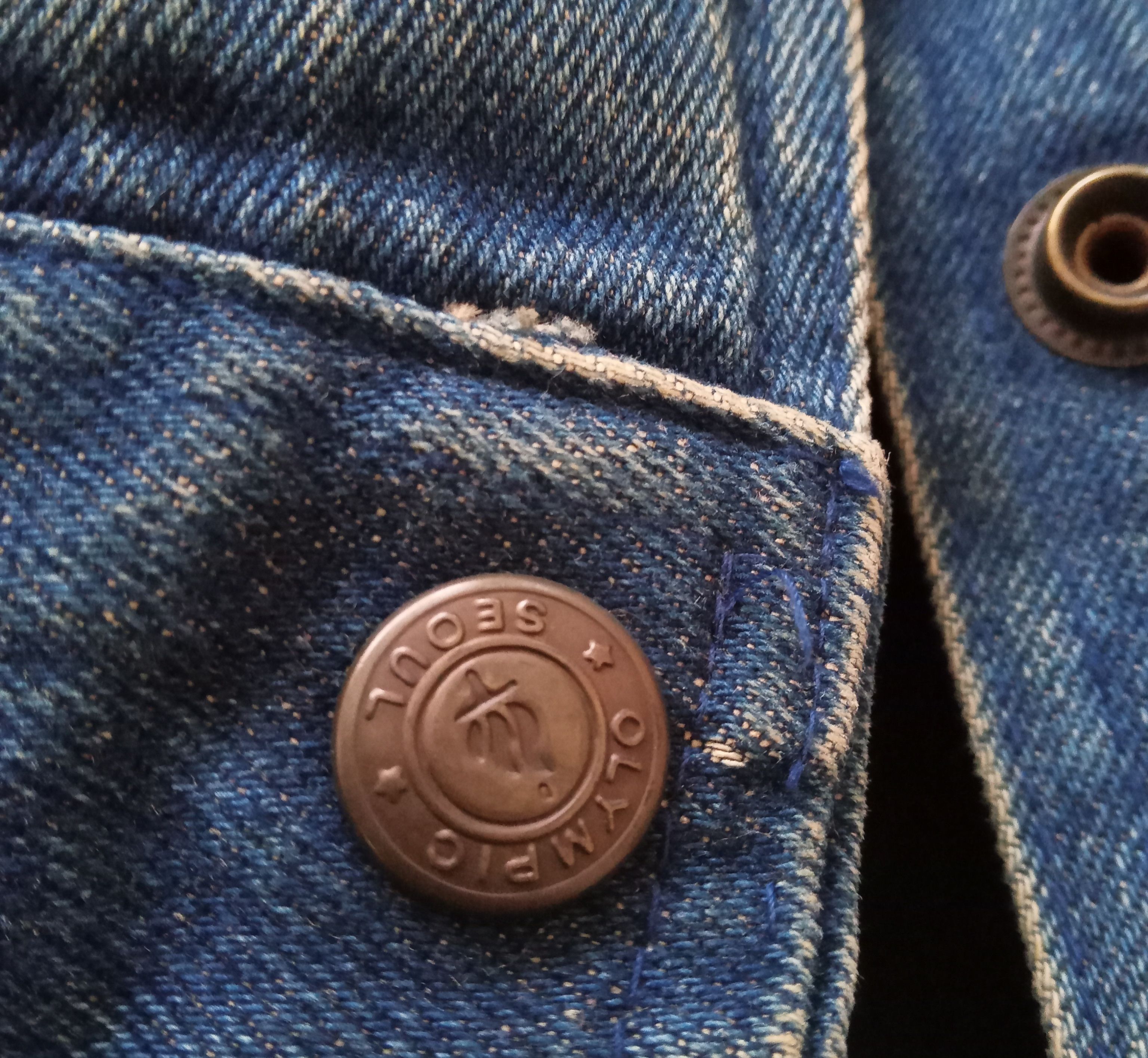 Vintage Pure Tone Extremely Rare Seoul Olympic Vintage Denim Jacket Size US M / EU 48-50 / 2 - 6 Thumbnail