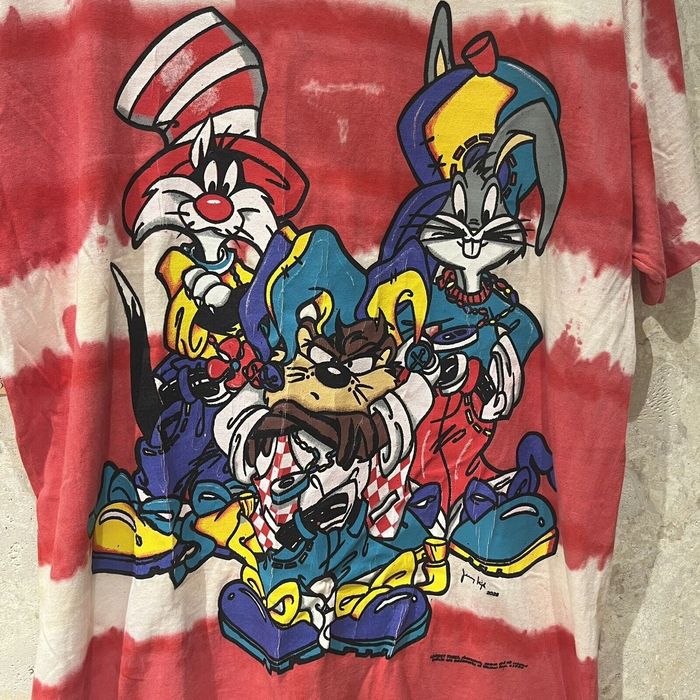 Vintage Vintage 90s Looney Tunes Tie Dye T Shirt Size XL | Grailed
