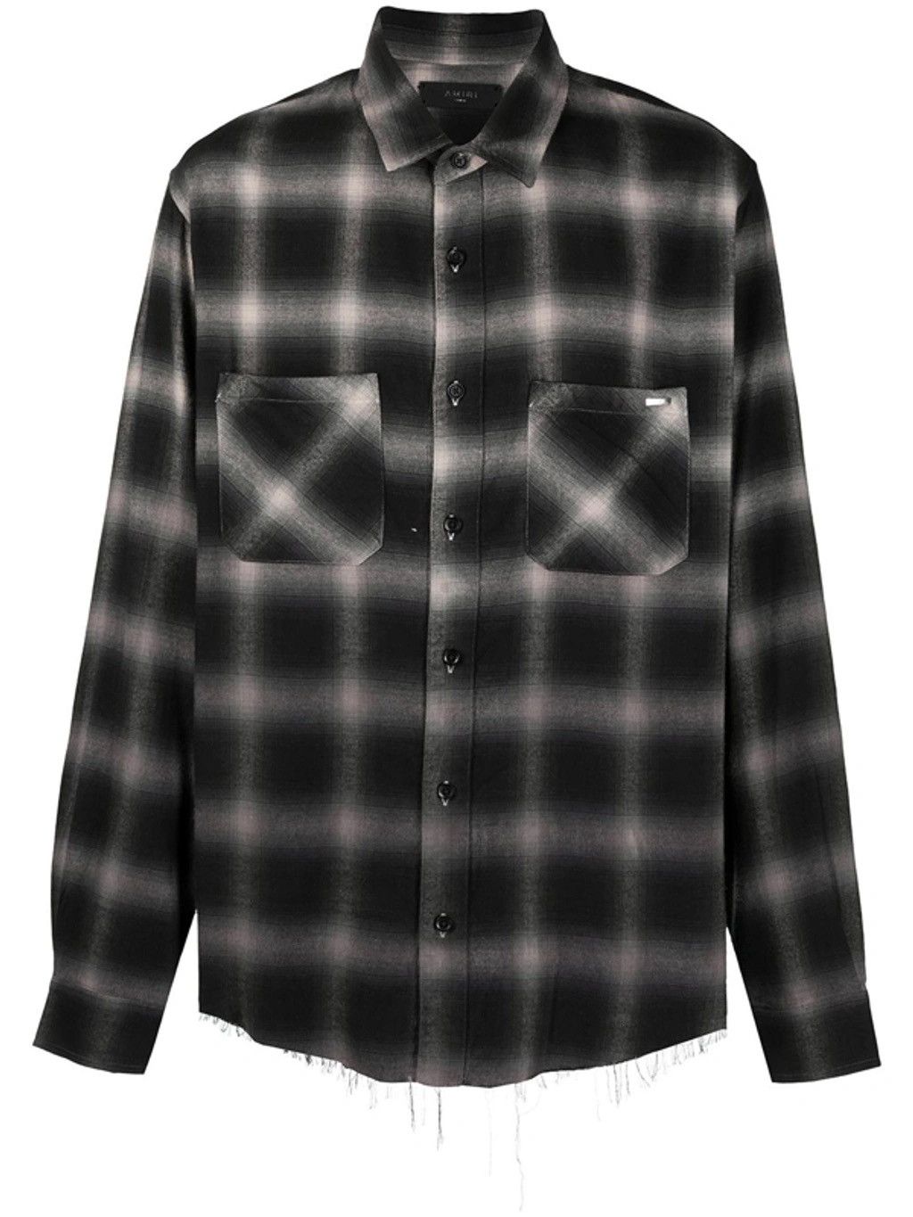 Amiri $690 VALIE Amiri Black & Grey Core Shadow Plaid Shirt Size US L / EU 52-54 / 3 - 1 Thumbnail