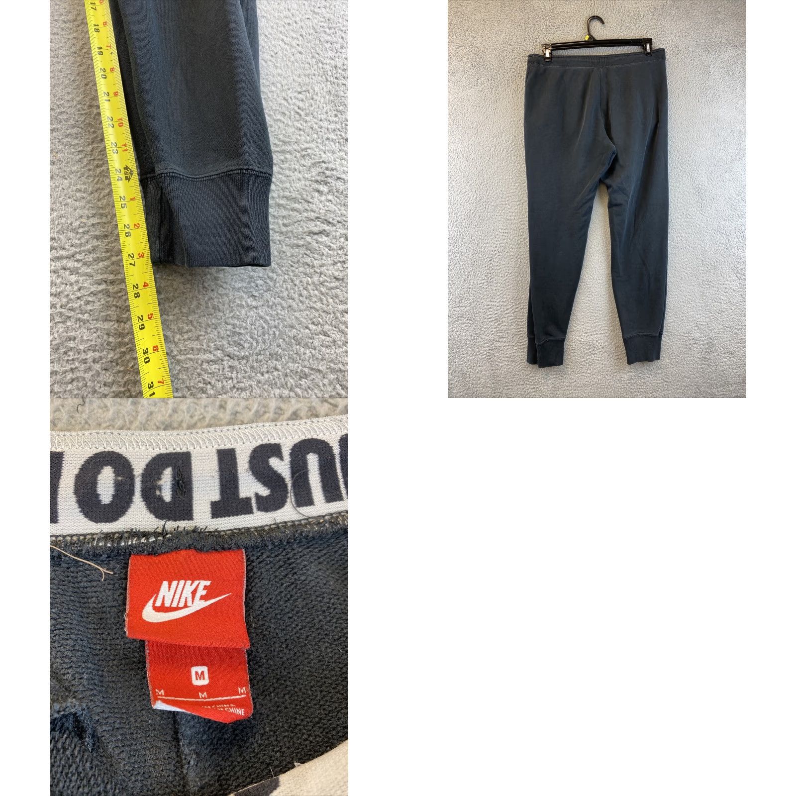 Nike Nike Sweatpants Mens Adult M Black Tapered Leg Fleece Activewear Size US 31 - 8 Thumbnail