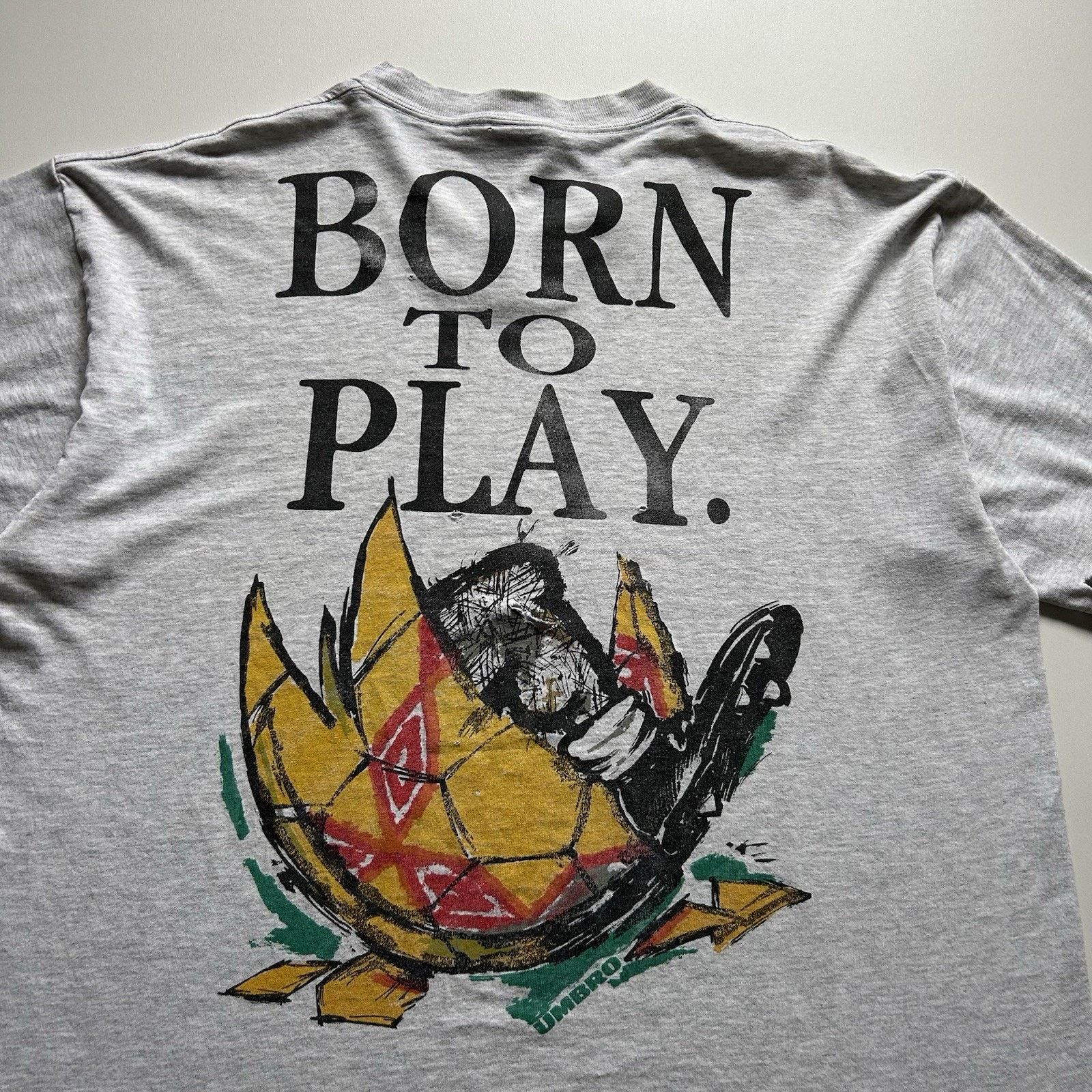 Umbro Vintage 90s Umbro T Shirt XL Made In USA Born To Play Soccer Size US XL / EU 56 / 4 - 2 Thumbnail