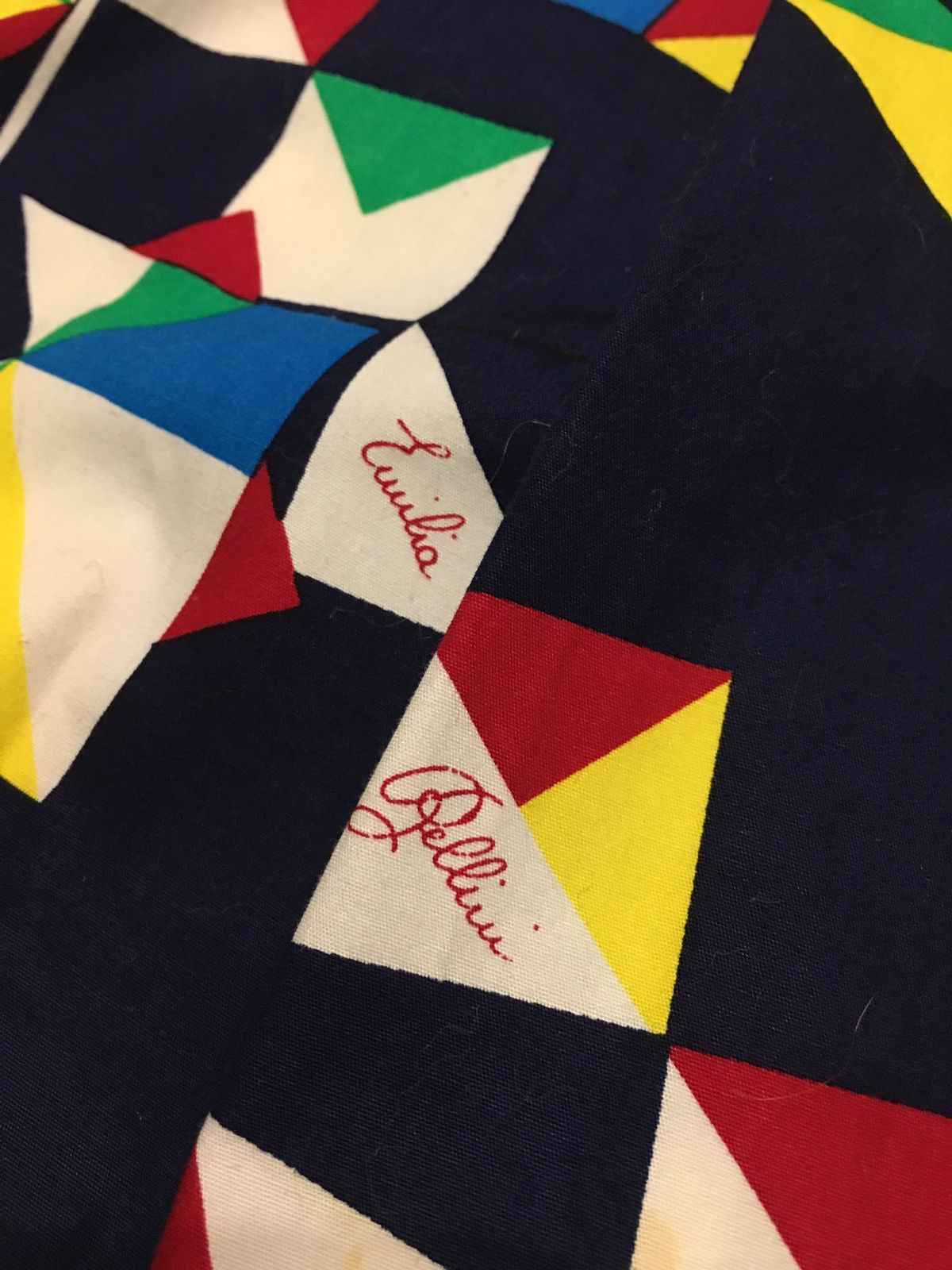 Vintage Emilia Bellini Vintage 70s Abstract Print Cotton Skirt EU 44 Size 30" / US 8 / IT 44 - 8 Thumbnail