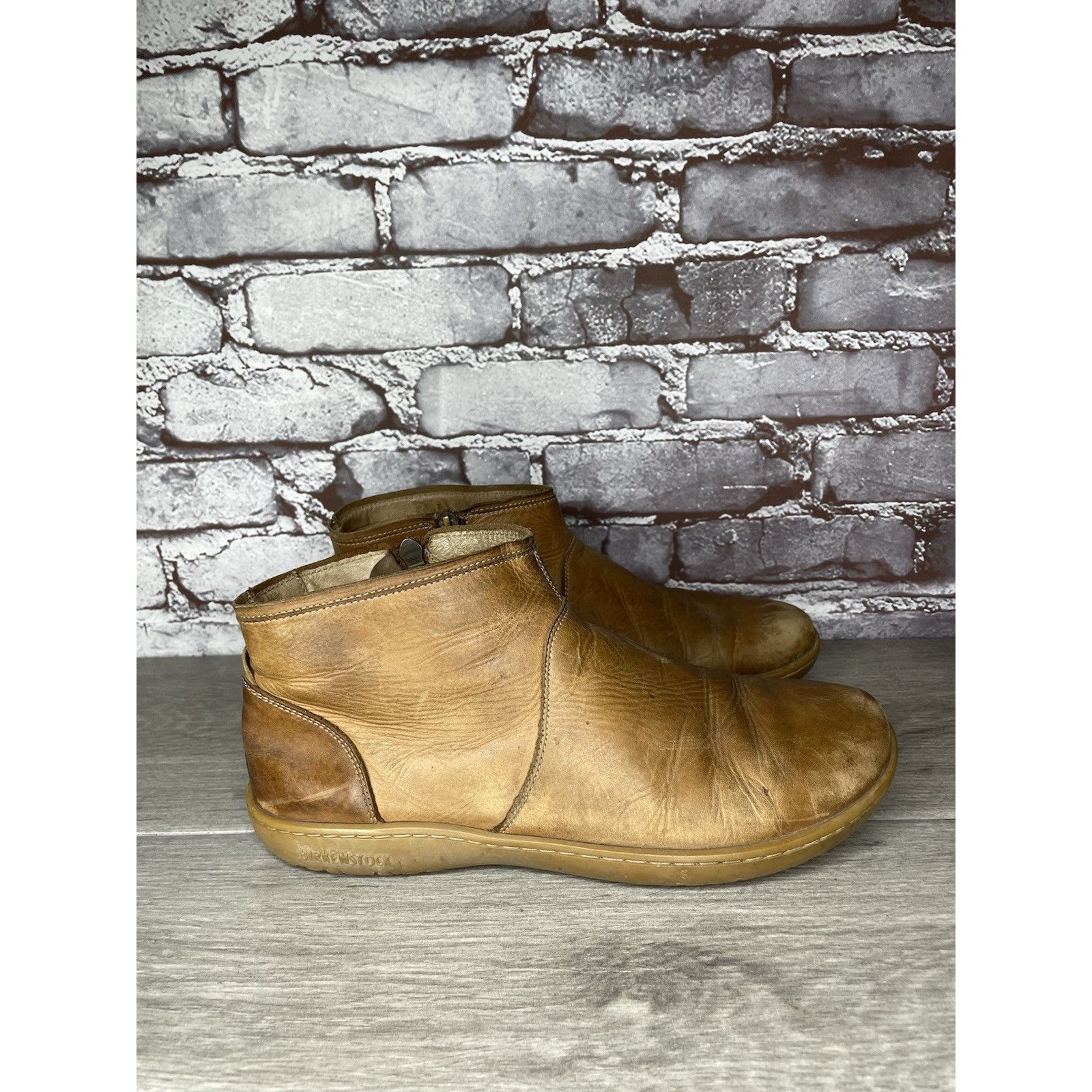 Birkenstock Birkenstock Boots Brown Leather Ankle Zip Comfort Walking Sh Size US 9.5 / IT 39.5 - 17 Thumbnail