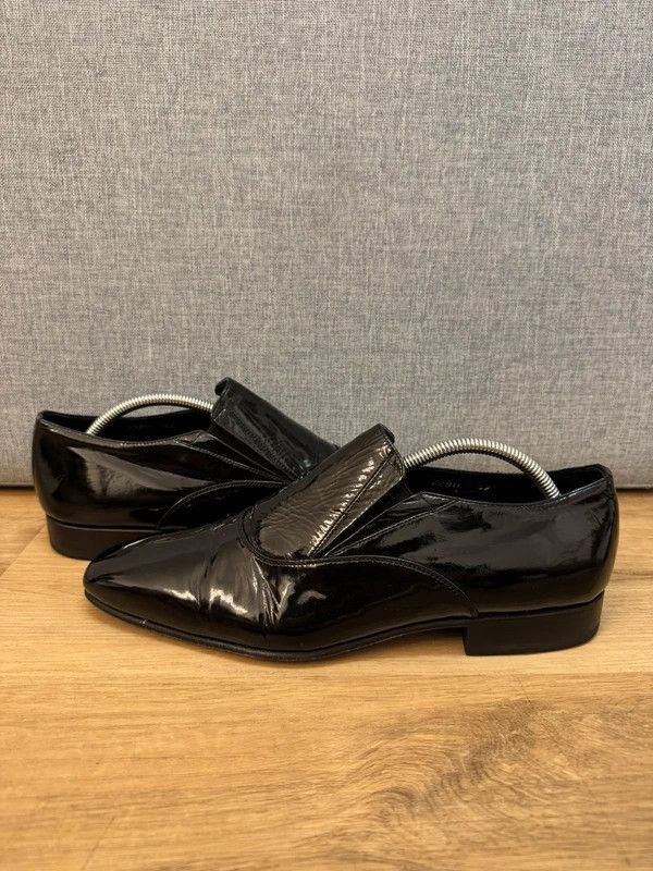 Canali Canali Italy Patent Leather Black Loafers Flats Moccasins 42 Size US 9 / EU 42 - 2 Thumbnail