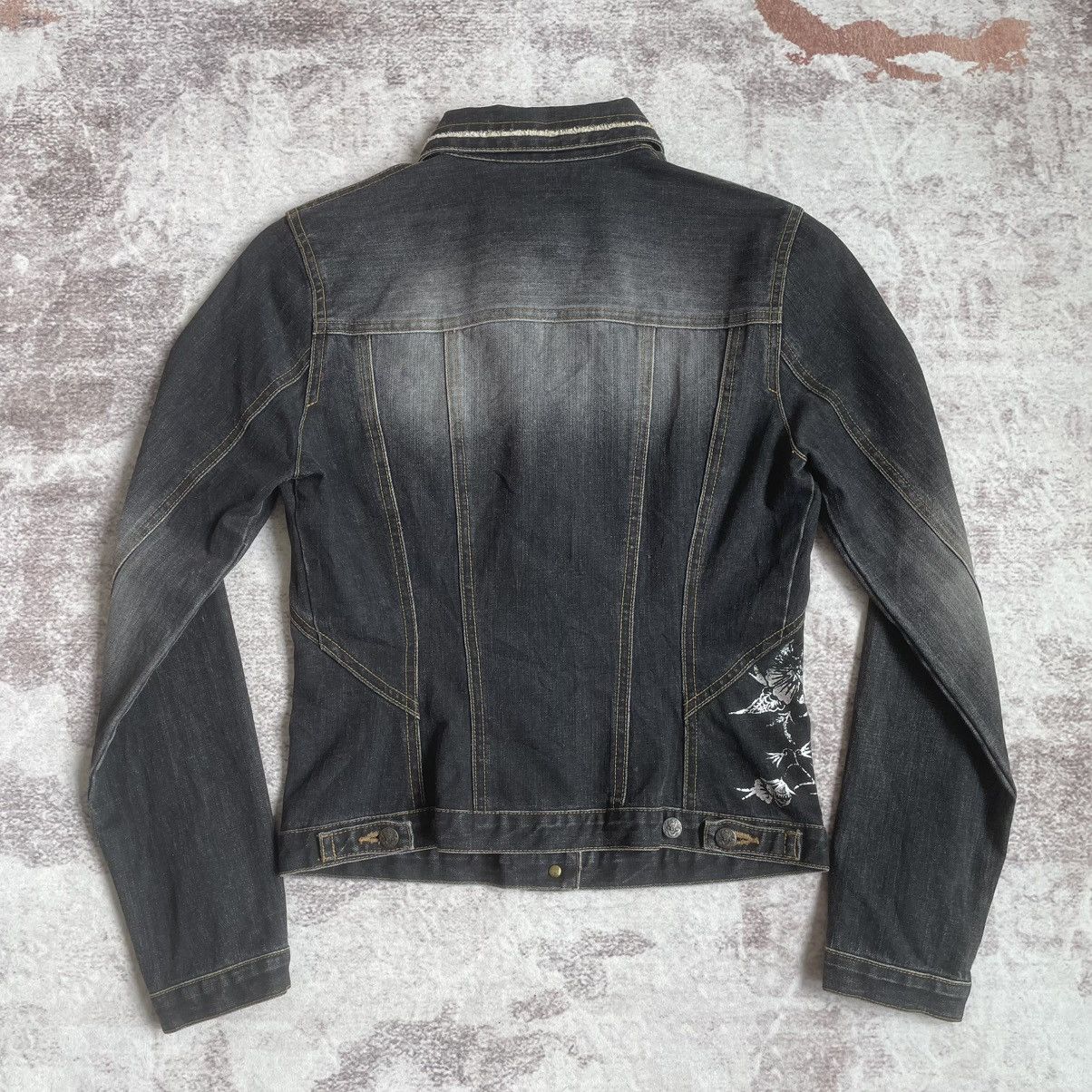 20471120 × Beauty Beast × Vivienne Tam Vintage 90s Vivienne Tam Dragon Denim Jacket Size XS / US 0-2 / IT 36-38 - 2 Thumbnail