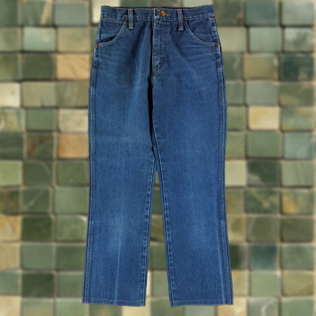 Wrangler VINTAGE Wrangler Jeans 401 SNVR Blue Mens Jeans 28x27 Actual 70s No Fault Straight Blue Mens 29x34 Size US 28 / EU 44 - 1 Thumbnail
