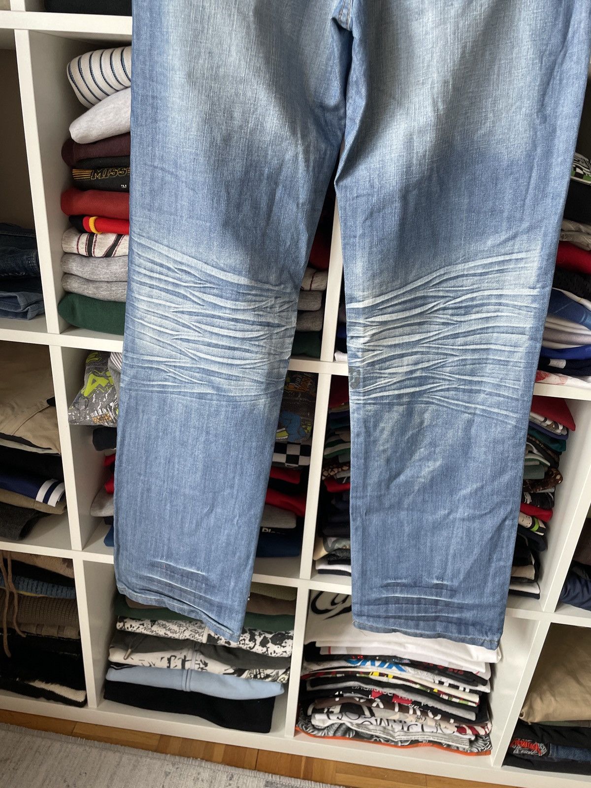Japanese Brand Avant Garde Japan Vintage Rap Wide Washed Flared Denim Jeans Size US 30 / EU 46 - 7 Thumbnail