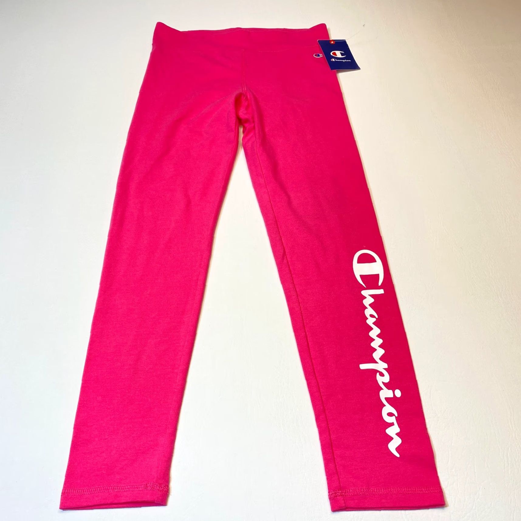 Champion NWT Champion Leggings Womens L Pink Solid Logo On Leg 26 In Inseam Activewear Stretch Athletic Regular Women's Apparel Size 36" / US 14 / IT 50 - 2 Thumbnail