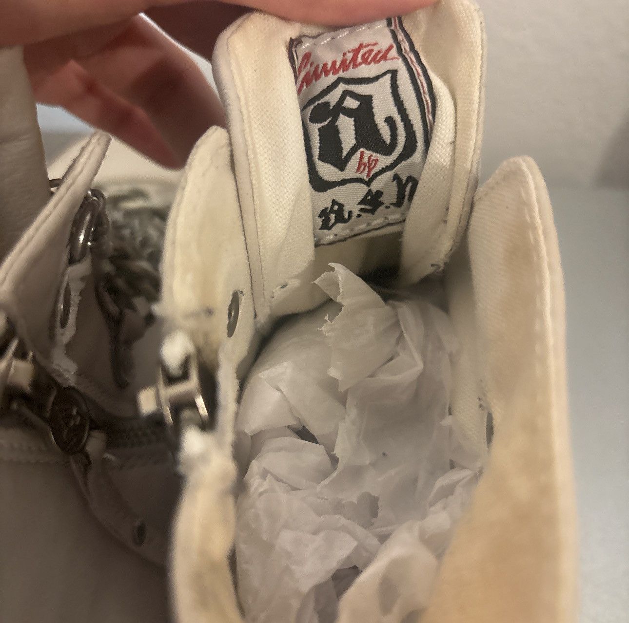ASH Ash Chain Detail Leather Hi-Top Trainers Size US 8 / IT 38 - 4 Thumbnail