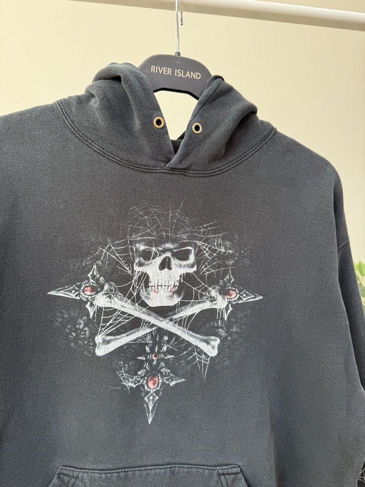 Other Vintage Spiral Gothic Skull Faded Distressed Y2K Rare Hoodie Size US S / EU 44-46 / 1 - 4 Thumbnail