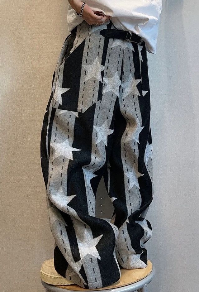 Japanese Brand × Vintage Avant garde fashion retro outdoor star baggy pants Size US 30 / EU 46 - 5 Thumbnail