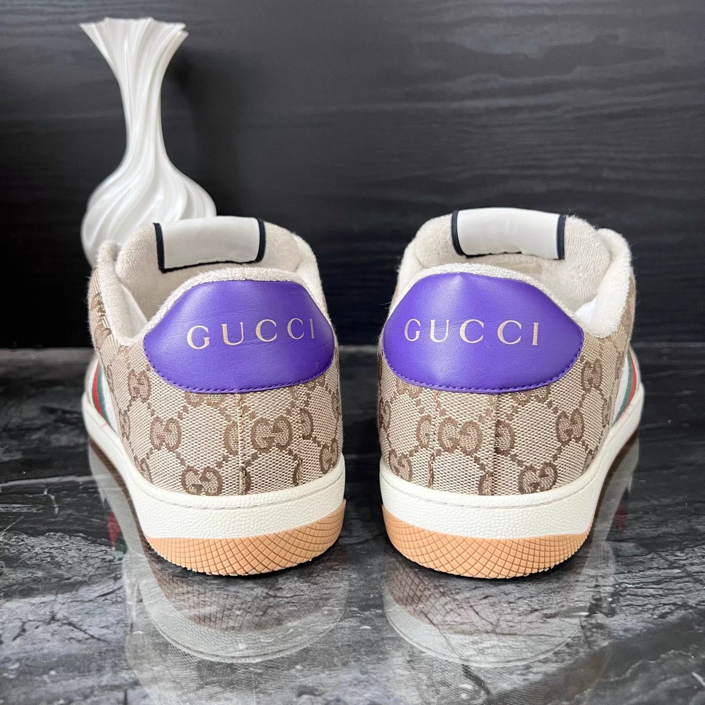 Gucci Gucci white/brown allover print casual 44.5 mint Size US 11.5 / EU 44-45 - 4 Thumbnail