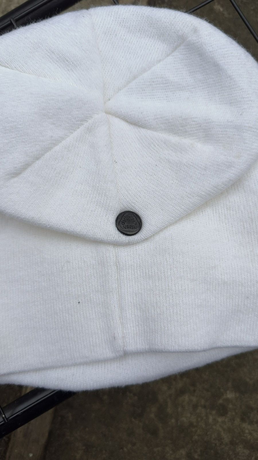 Armani Vintage Armani Jeans White Winter Beanie Big Logo Graphic Size ONE SIZE - 5 Thumbnail