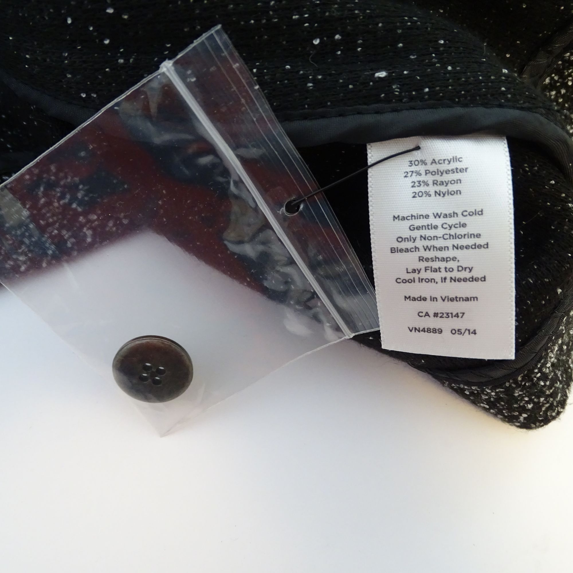 Talbots Talbots Women Black Speckle Knit Blazer Jacket Size 16 Size XXL / US 16-18 / IT 52-54 - 7 Thumbnail