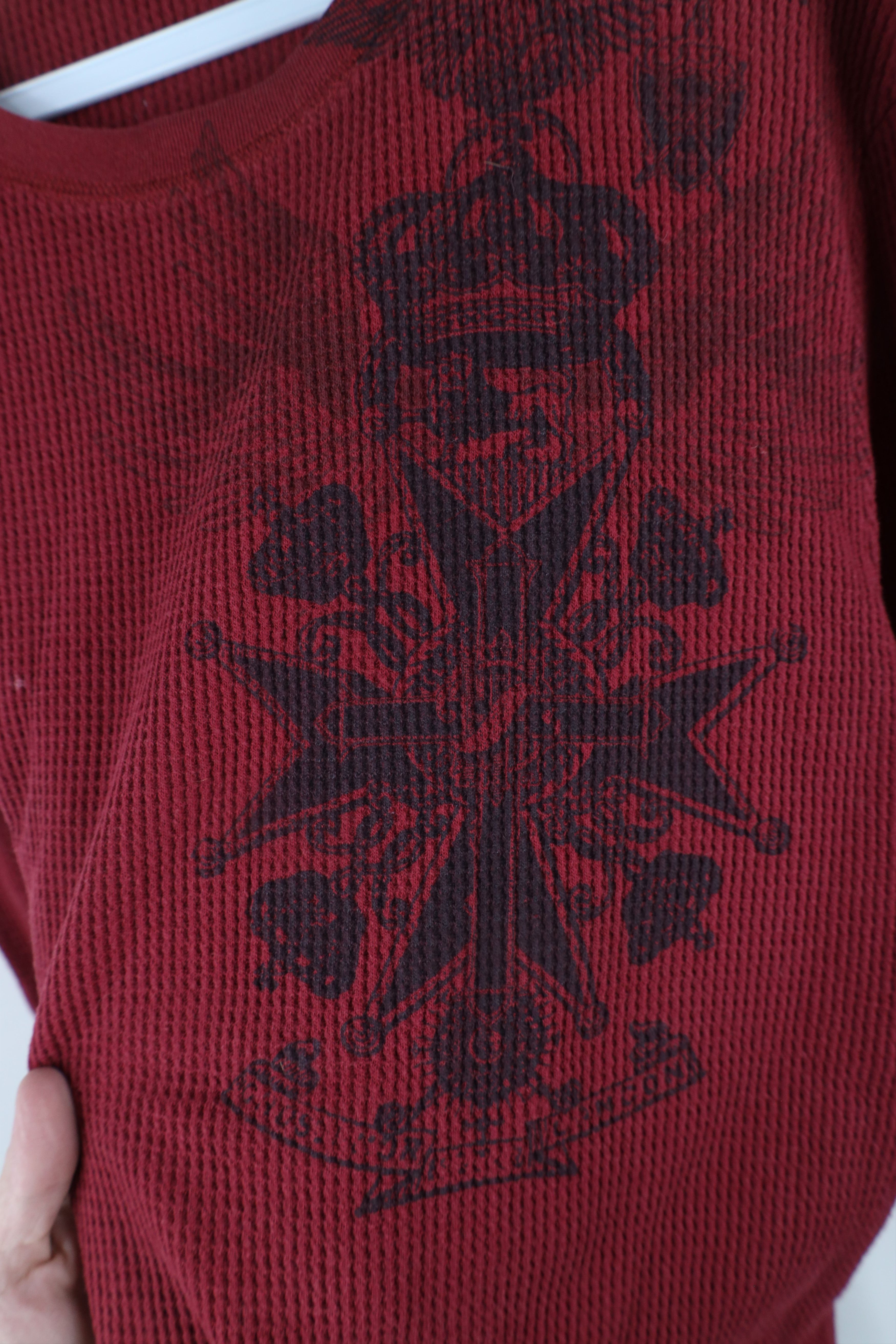 Vintage Vintage 90s Streetwear UFC MMA Thermal Waffle Knit T-Shirt Size US M / EU 48-50 / 2 - 4 Thumbnail