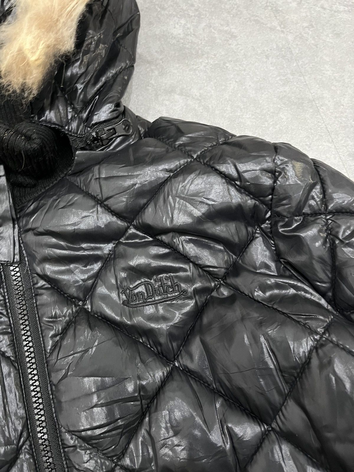 Le Grande Bleu (L.G.B.) 2000s Von Dutch Lgb Style KMRii Puffer Faux Fur Down Jacket Size US M / EU 48-50 / 2 - 5 Thumbnail