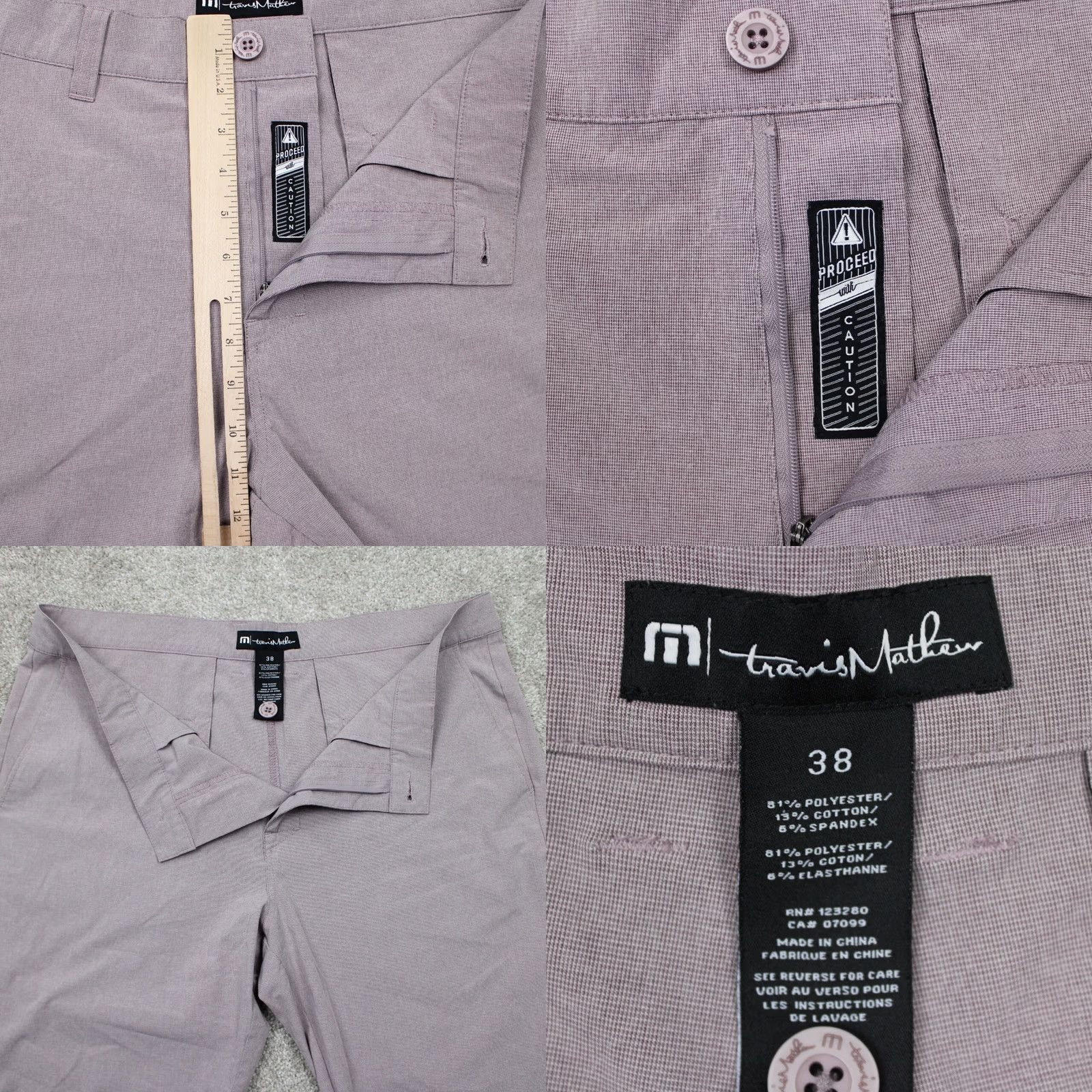 TravisMathew Travis Mathew Beck Shorts Mens 38 Purple Flat Front Golf Stretch 10" Inseam Size US 38 / EU 54 - 8 Thumbnail