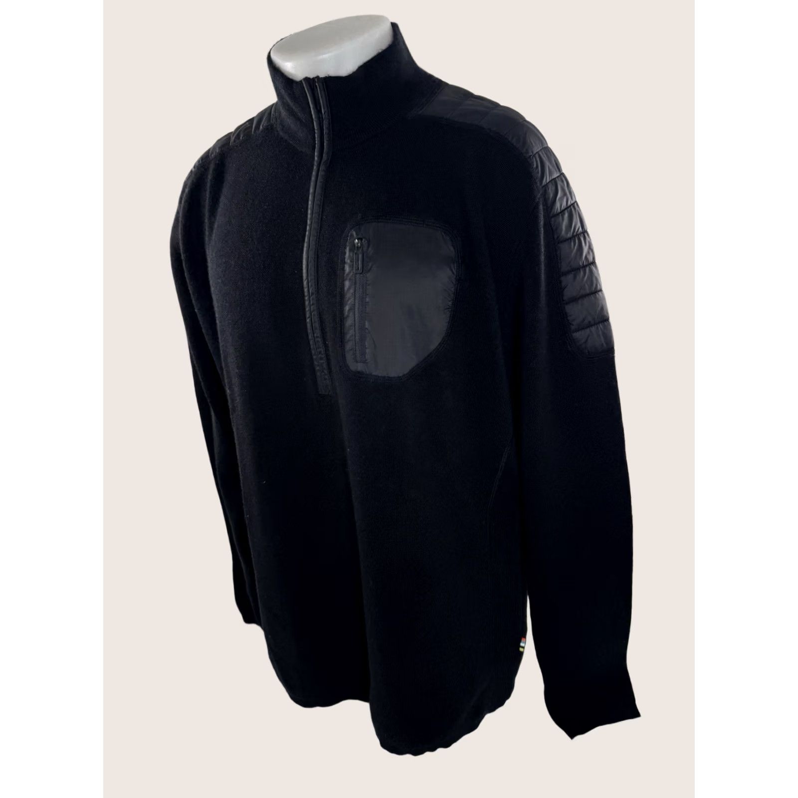 Smartwool SMARTWOOL Merino Mens XL Pullover Sweater Jacket Black - Pullover, Padded Shoulders, XL, Mens, Black, 90s? Size US XL / EU 56 / 4 - 1 Thumbnail