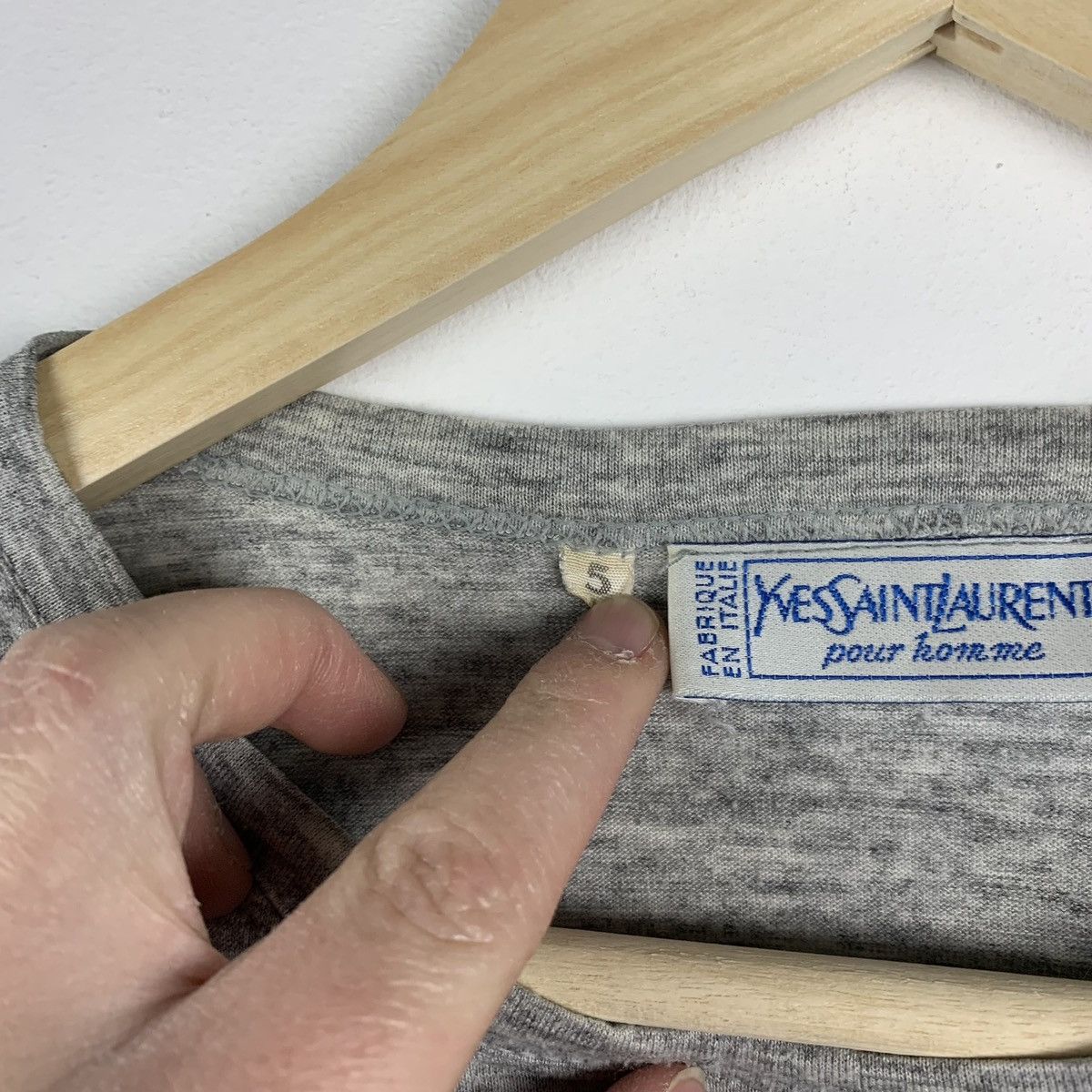 Yves Saint Laurent Vintage Yves Saint Laurent T-Shirt Short Sleeve Luxury Size US L / EU 52-54 / 3 - 10 Thumbnail