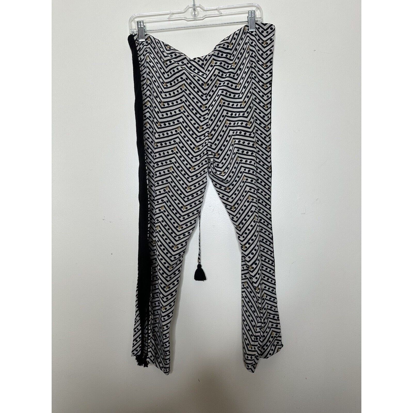 Figue Figue Silk Pants NEW Pull On Size XS Geometric Drawstring Size 26" / US 2 / IT 38 - 5 Thumbnail