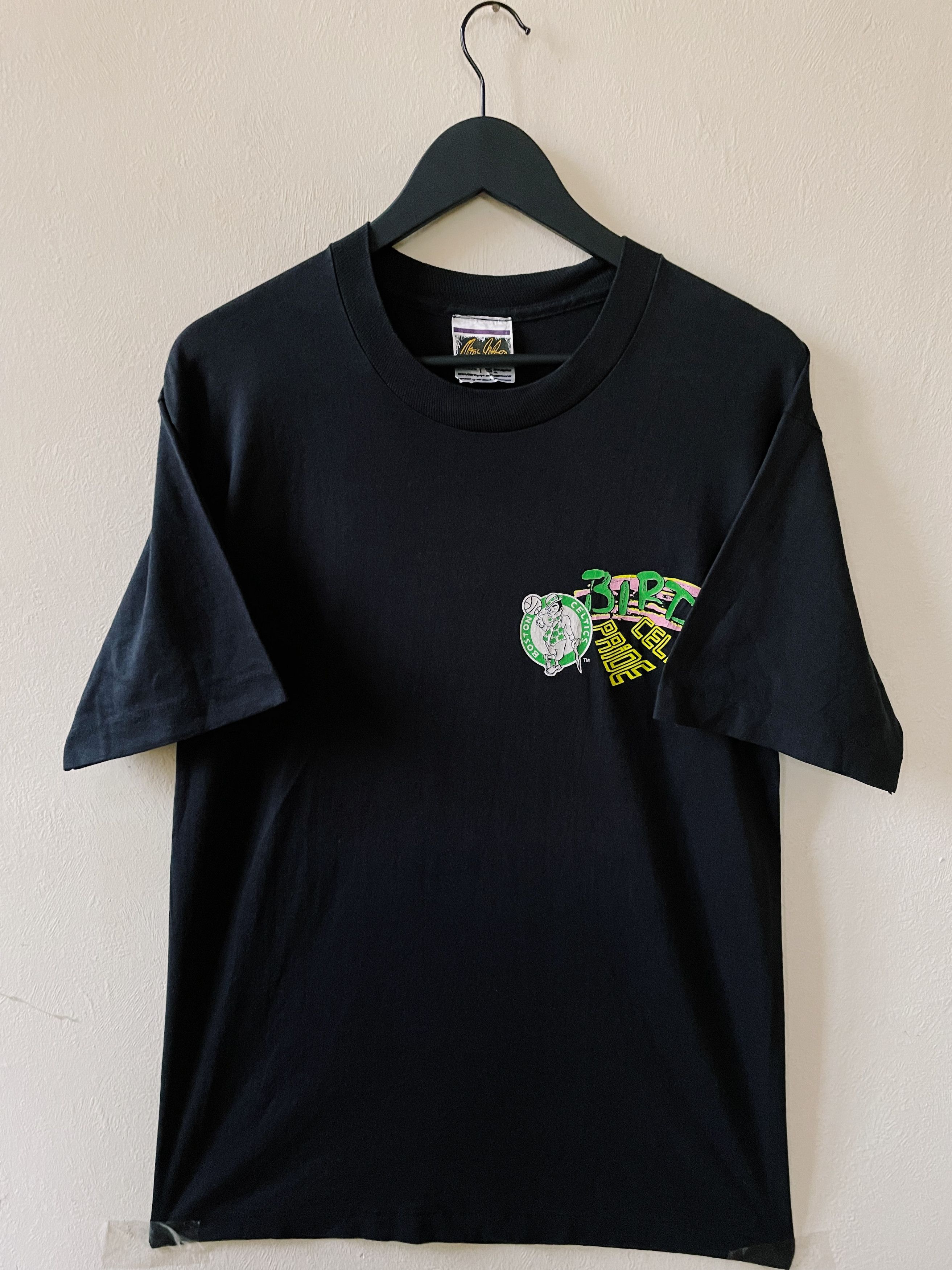 NBA × Vintage Vintage 80s NBA Boston Celtics Larry Bird T-shirt Black Size US L / EU 52-54 / 3 - 2 Thumbnail