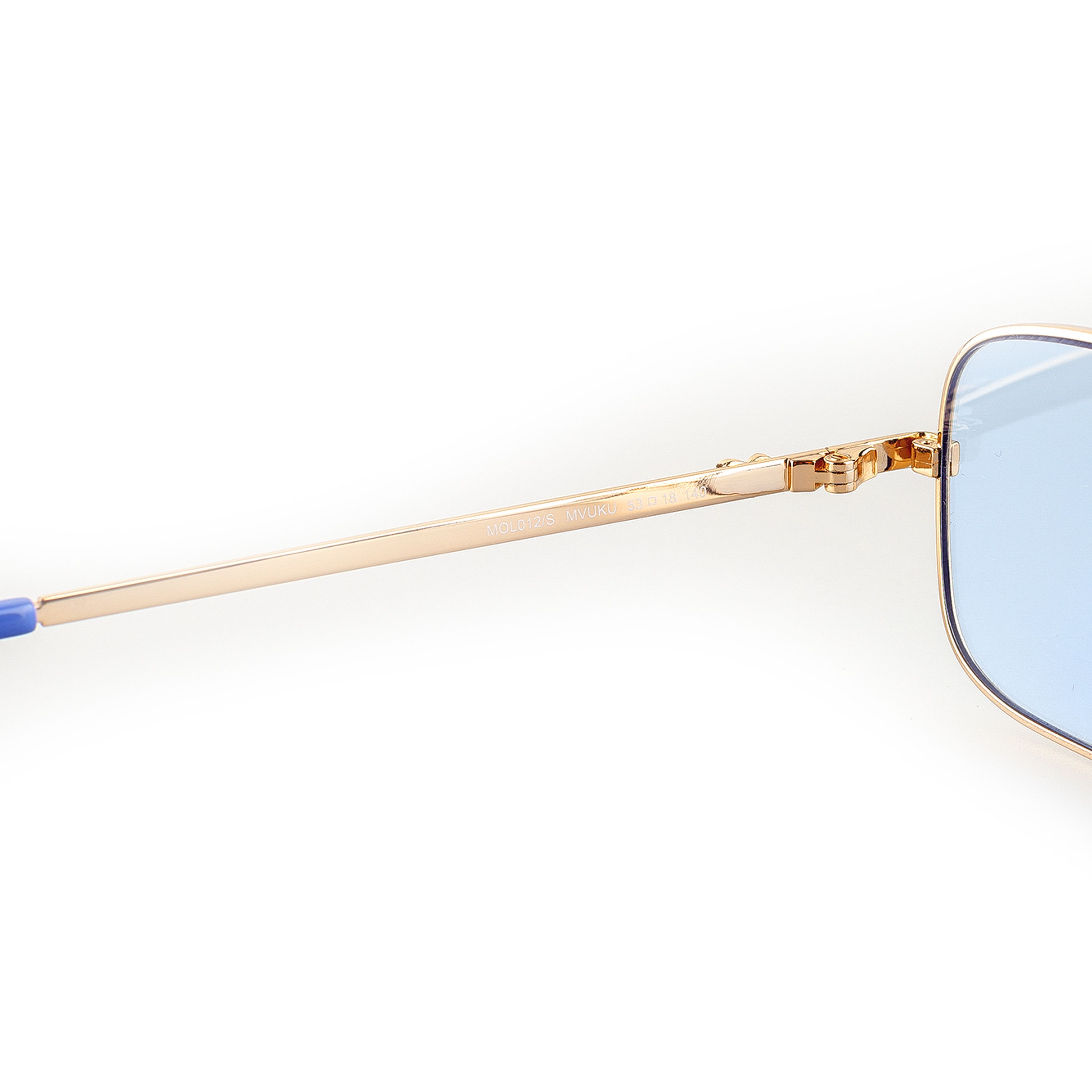 Moschino Moschino MOL012/S MVUKU 1AB-1A1 Blue/Golden Sunglasses Size ONE SIZE - 8 Thumbnail