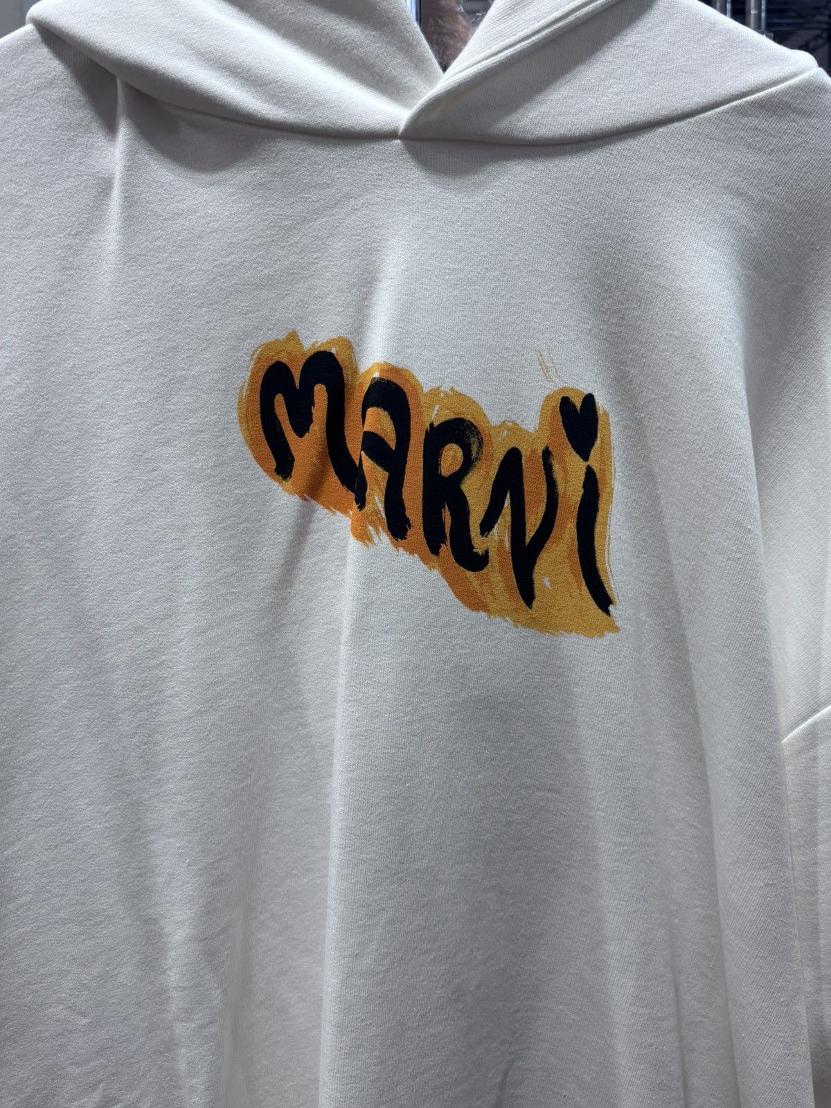 Marni MARNI GRAFFITI LOGO LOOPBACK ORGANIC COTTON HOODIE Size US XL / EU 56 / 4 - 2 Thumbnail
