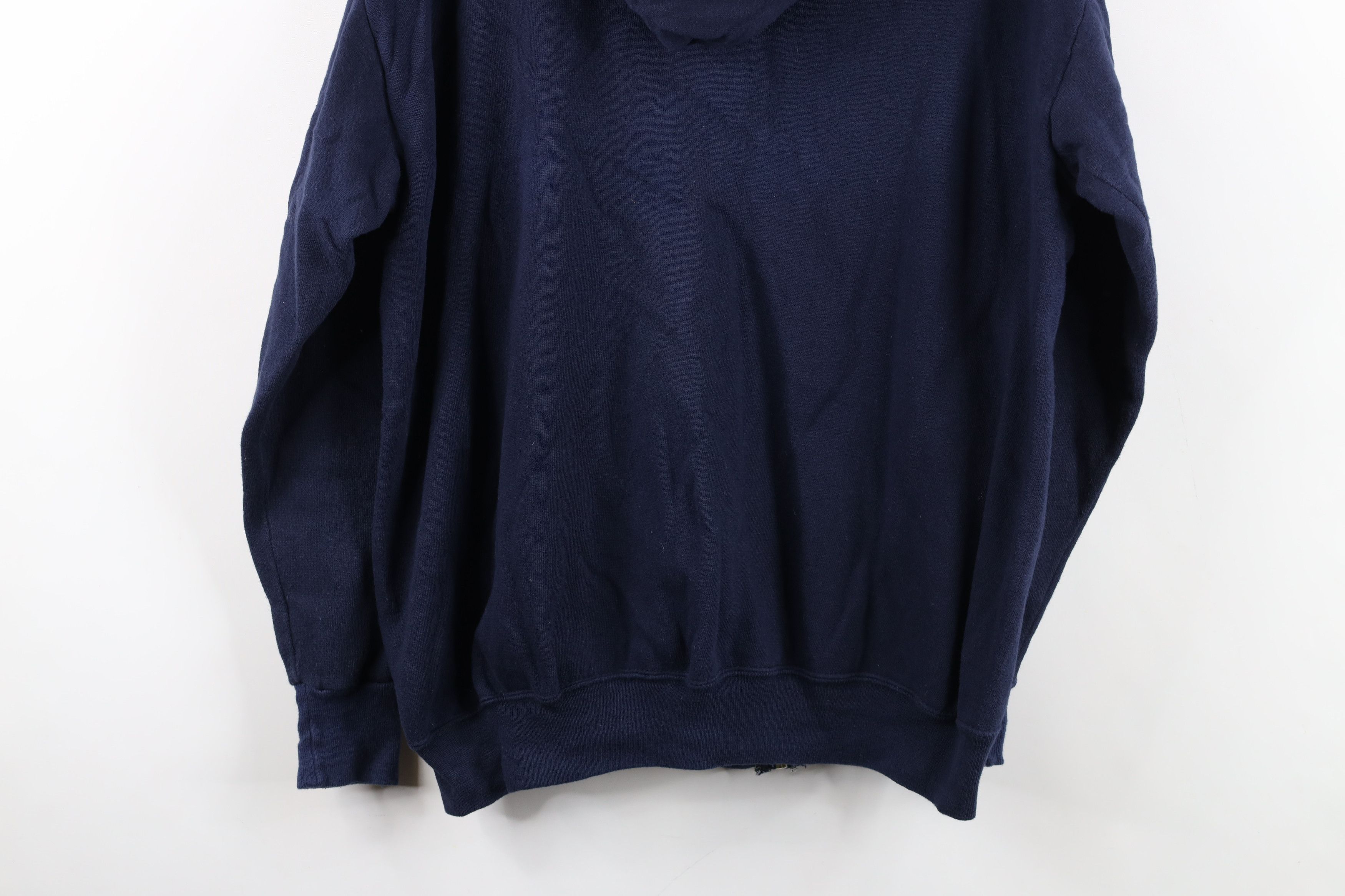 Vintage Vintage 70s Streetwear Hoodie Sweatshirt Navy Blue USA Size US L / EU 52-54 / 3 - 13 Thumbnail