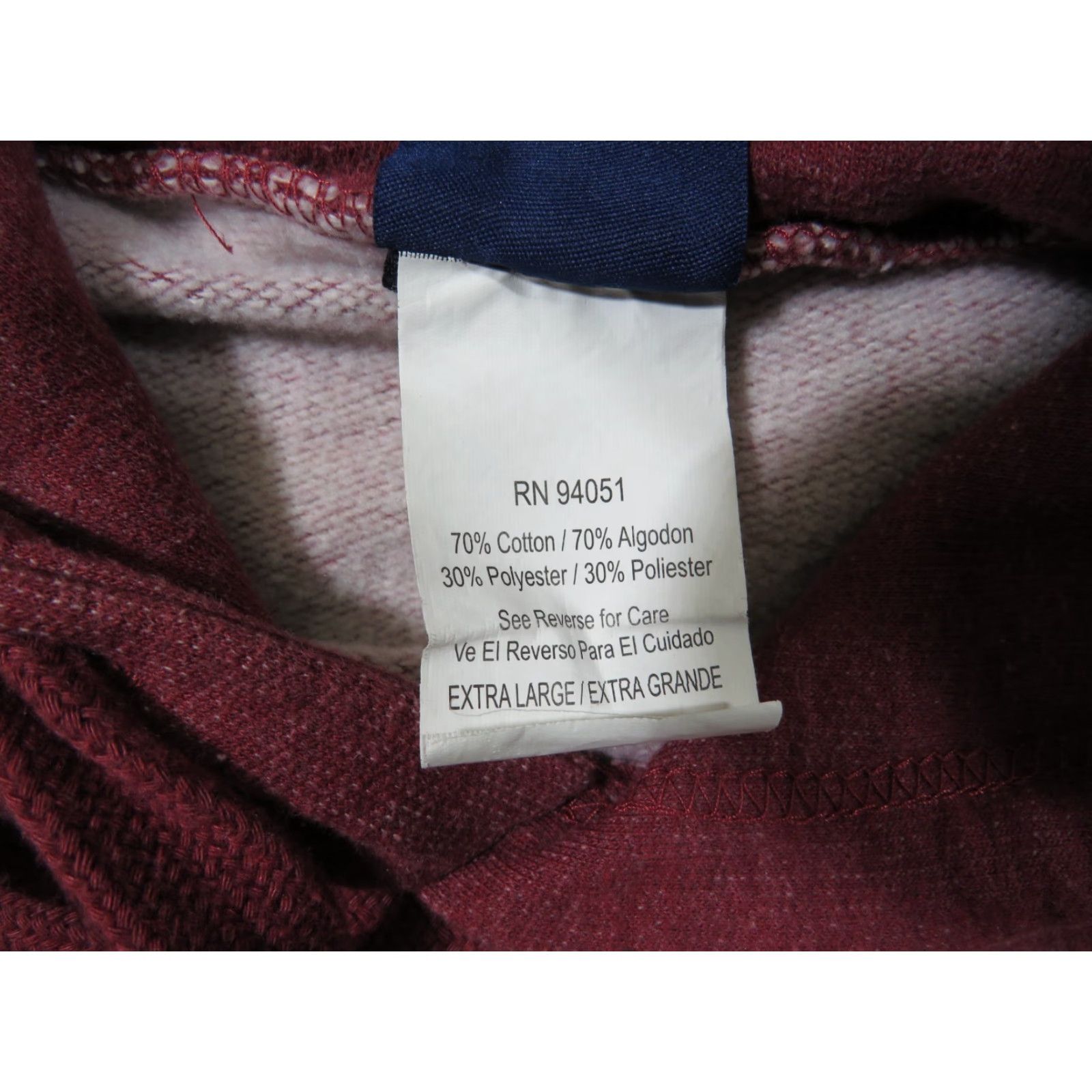 NCAA VTG Arkansas Razorback OVB Hoodie Mens XL Red Cotton Pullover Hooded Sports Basketball Football Crew Neck Drawstring Winter Spring Fall Size US XL / EU 56 / 4 - 6 Thumbnail