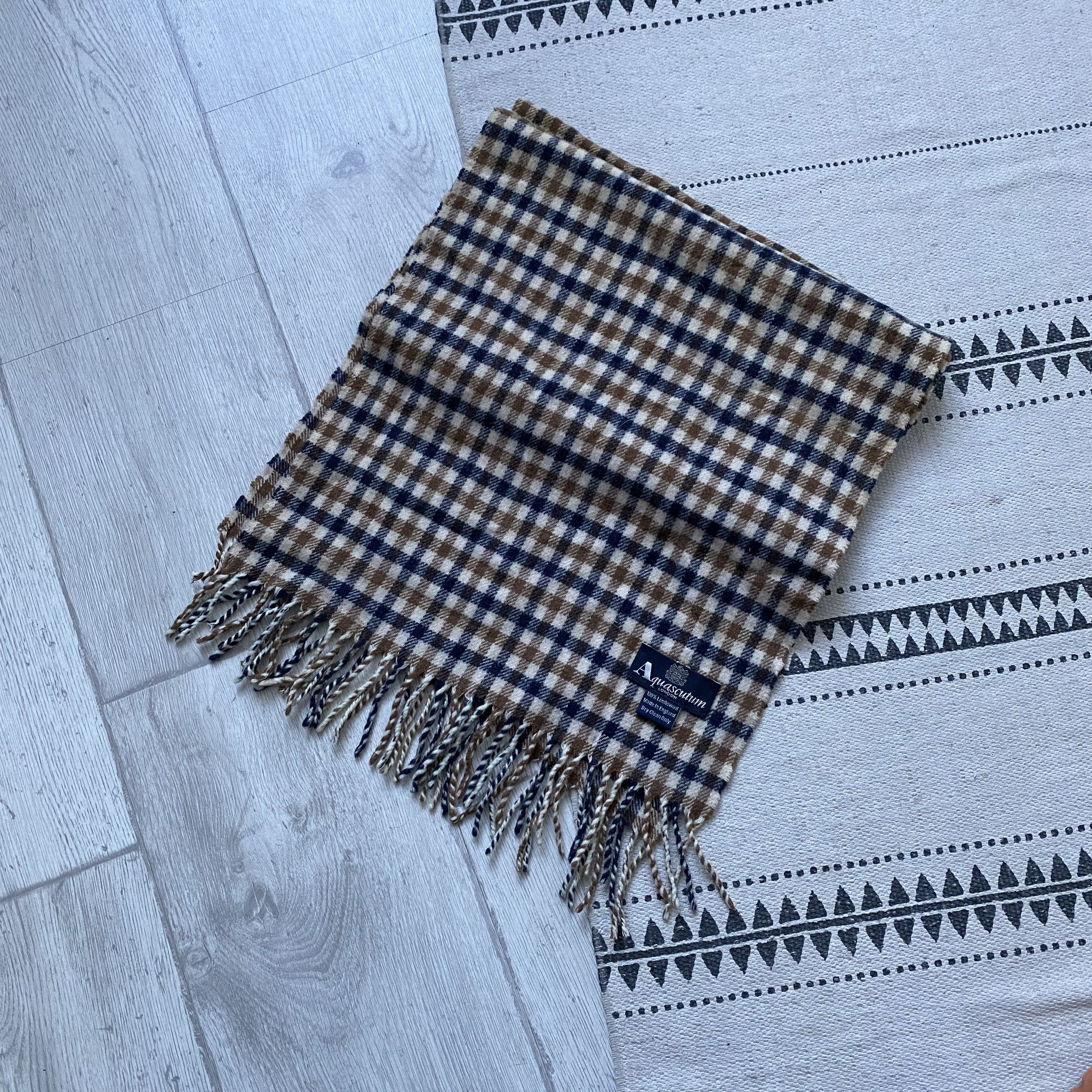 Aquascutum Vintage Aquascutum Wool Scarf Muffler Neckwear Size ONE SIZE - 1 Thumbnail