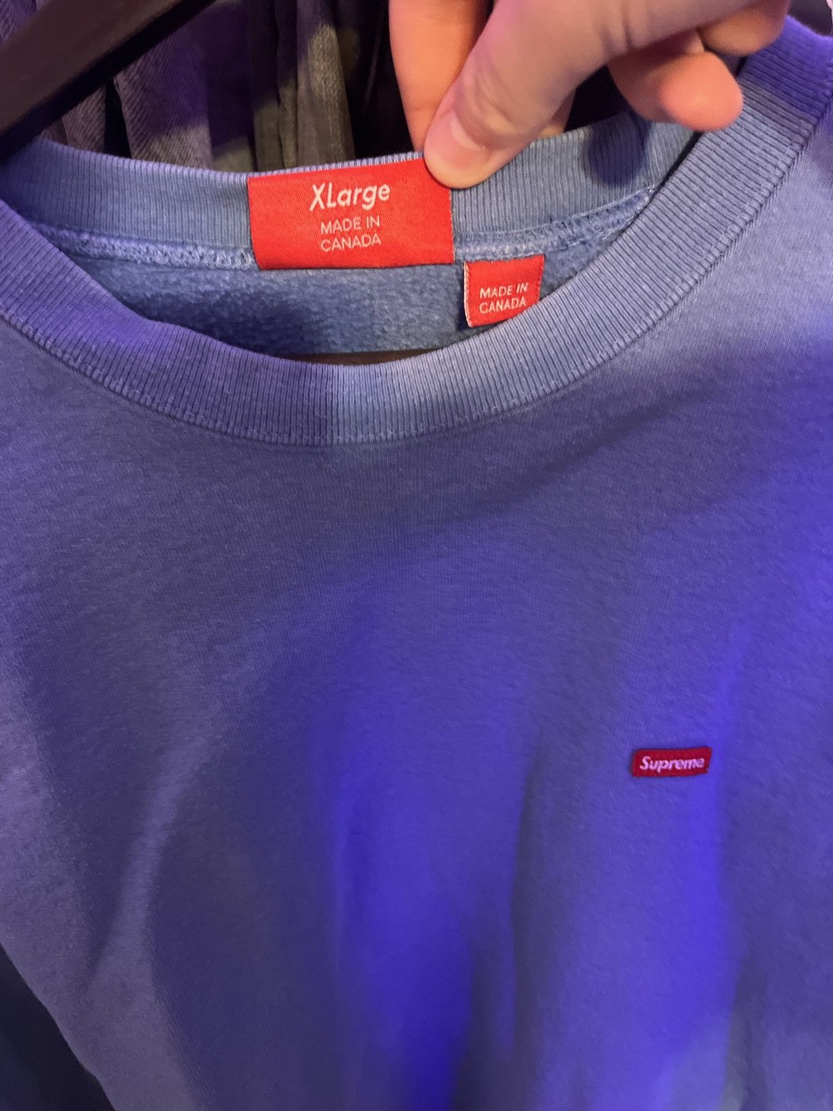 Supreme Blue Supreme Crewneck Size US XL / EU 56 / 4 - 4 Thumbnail