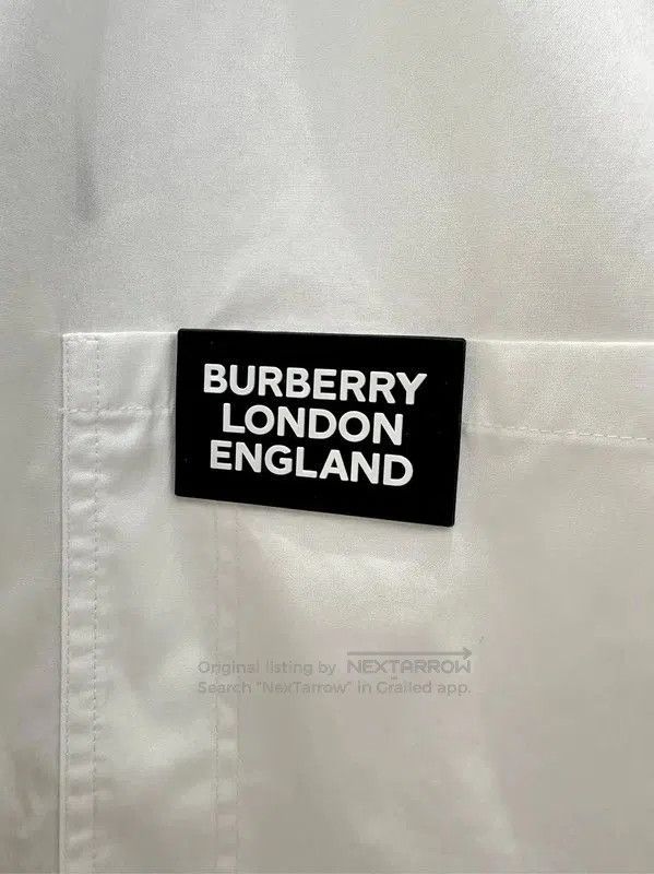 Burberry Burberry White Cotton Logo Long Sleeve Shirt. Size US XL / EU 56 / 4 - 8 Thumbnail