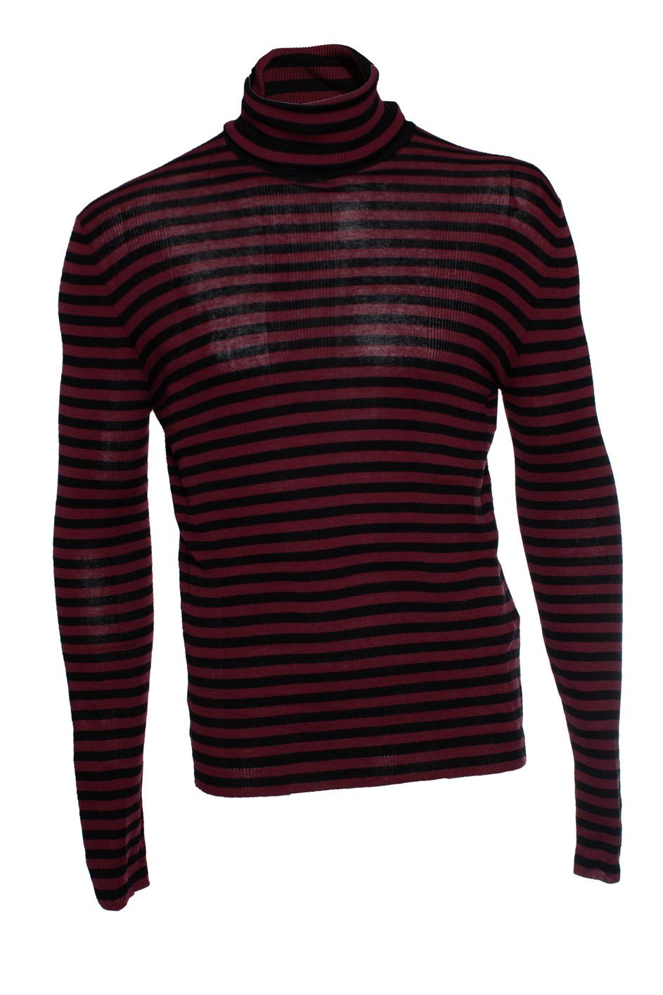 Saint Laurent Paris Saint Laurent, Striped Pullover in black and burgundy Size US XL / EU 56 / 4 - 1 Thumbnail