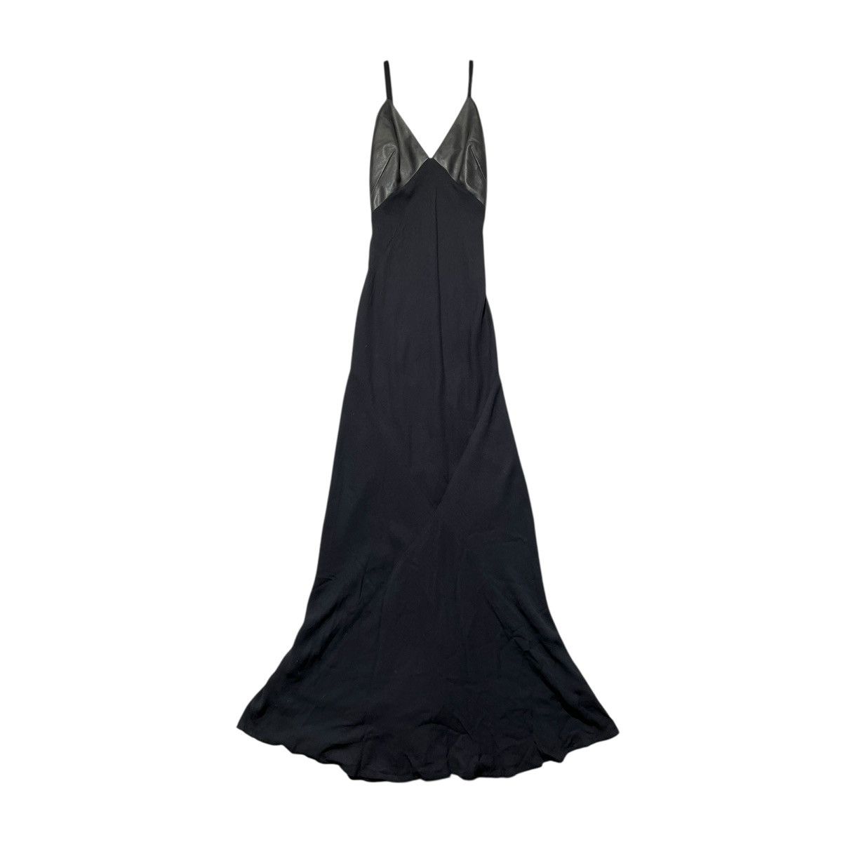 Haider Ackermann $1,700 leather and crepe maxi dress Size XS / US 0-2 / IT 36-38 - 1 Thumbnail