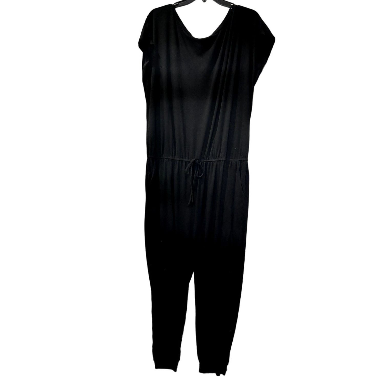 Shein SHEIN Women's Black Loose Casual Short Sleeve Romper Sz 2xx Size 40" / US 18 - 2 Thumbnail