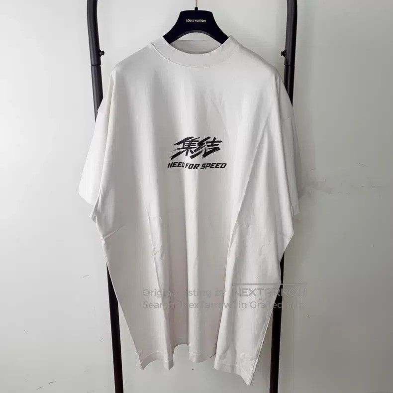Balenciaga Balenciaga Logo Printed Short Sleeve Round Neck T-Shirt Size US XL / EU 56 / 4 - 1 Thumbnail