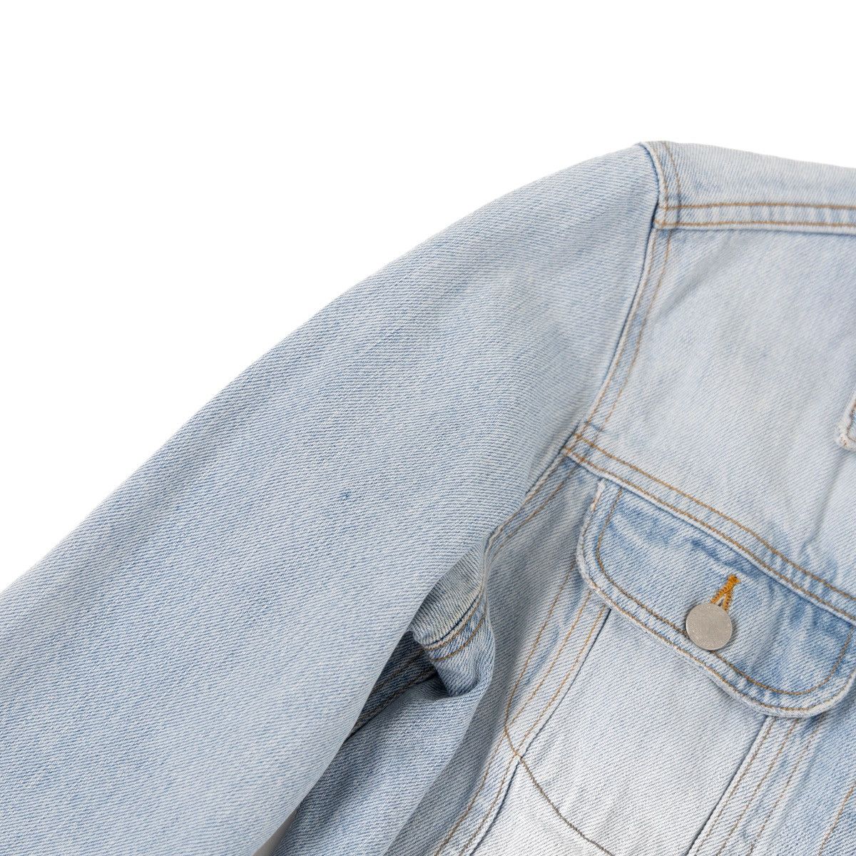 United Colors Of Benetton Benetton Womens Denim Jacket Light Blue Button Up Casual Size S / US 4 / IT 40 - 6 Thumbnail
