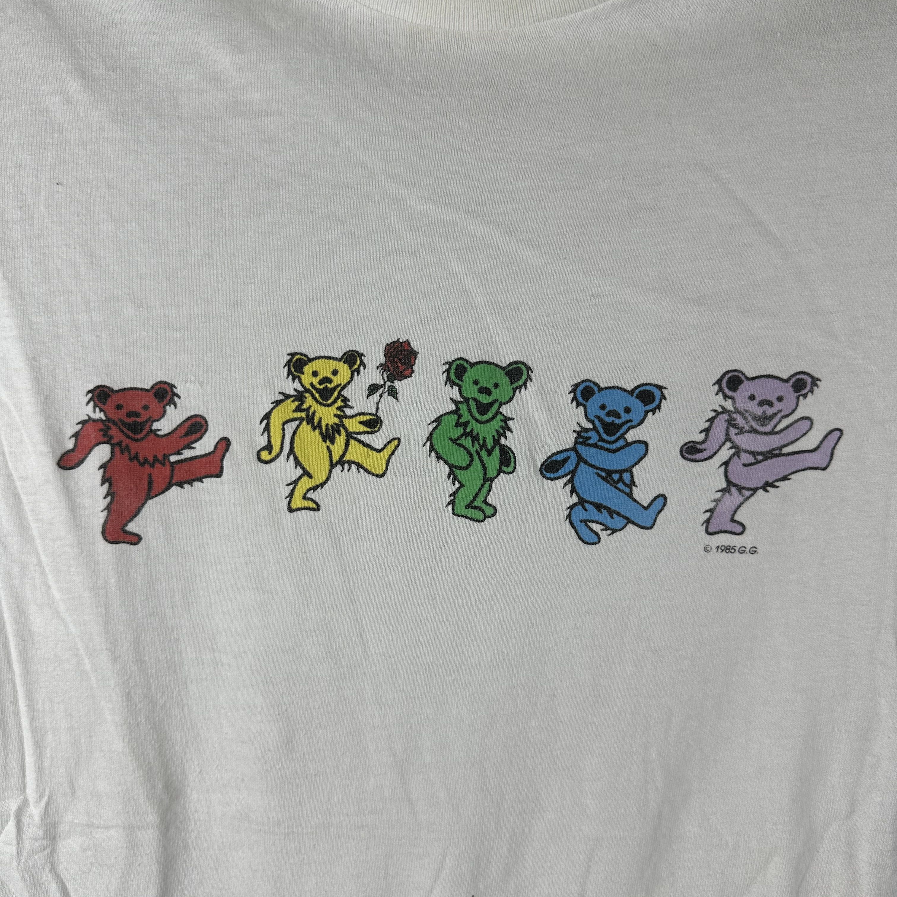 Vintage ​​​​Vintage 1985 Grateful Dead Bear Rock Band T-shirt Size US L / EU 52-54 / 3 - 2 Thumbnail