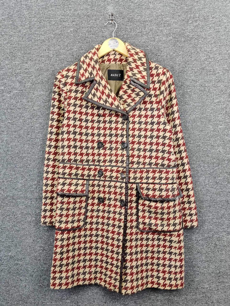 Japanese Brand Vintage Mady ll Houndstooth Long Coat Jacket Nice Design Size US M / EU 48-50 / 2 - 5 Thumbnail