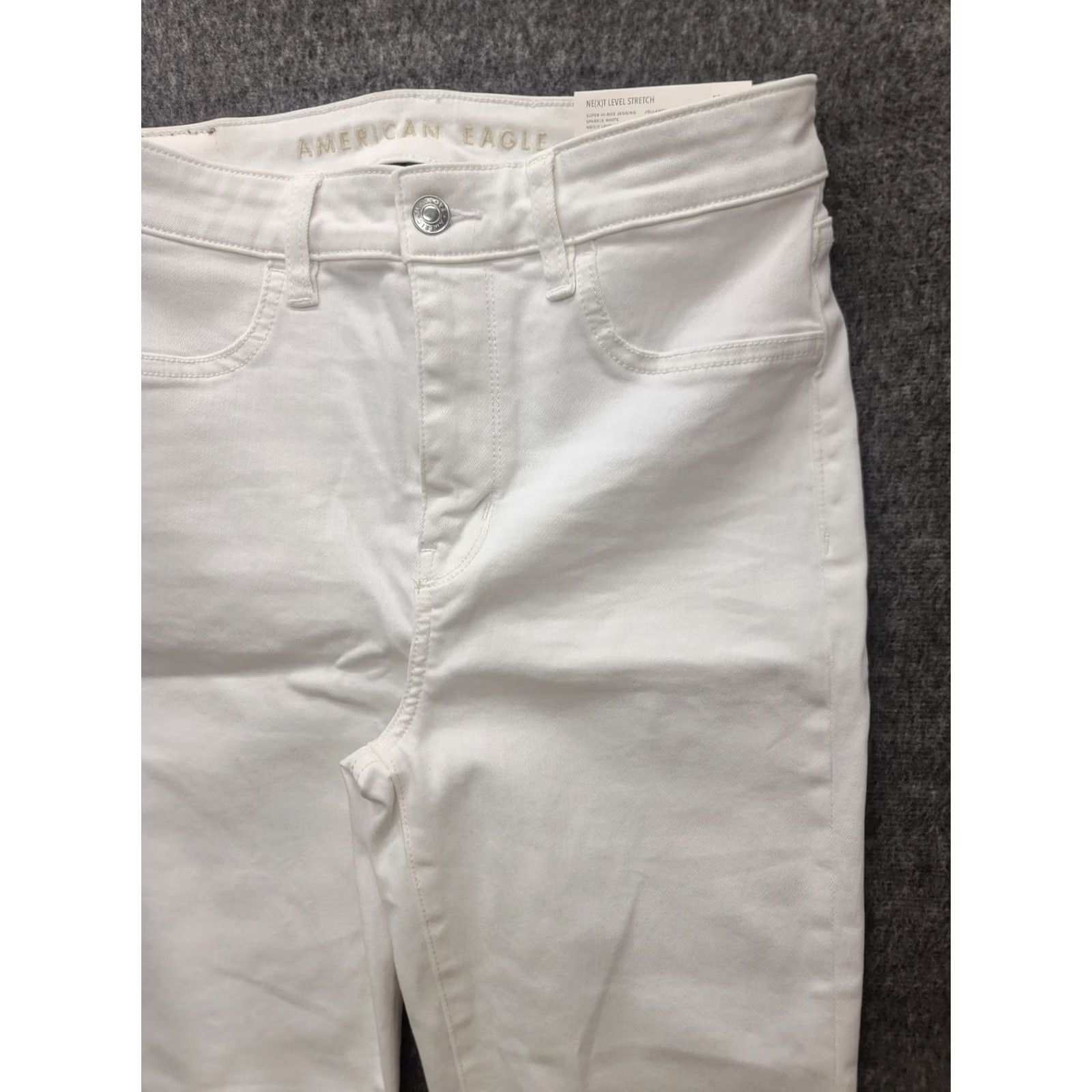 American Eagle Outfitters VINTAGE American Eagle Jeans Womens 6 27x28 Regular Ankle High Rise White 5-Pocket Denim Capstone Size 28" / US 6 / IT 42 - 6 Thumbnail