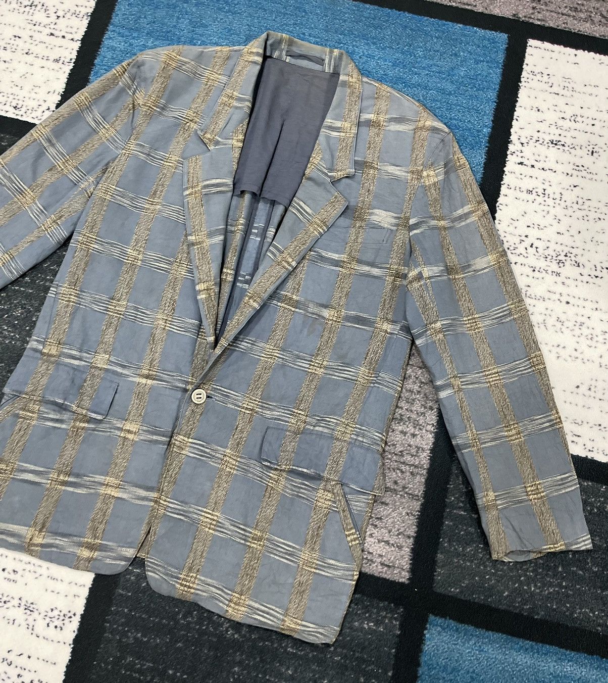 Vintage VINTAGE ISSEY MIYAKE TARTAN COAT JACKET Size US M / EU 48-50 / 2 - 3 Thumbnail
