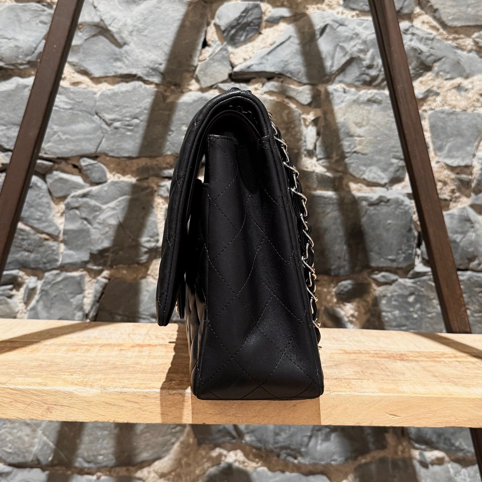 Chanel Chanel Black Lambskin Classic Maxi Double Flap Bag Size ONE SIZE - 5 Thumbnail